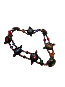 VINTAGE ELASTIC ENAMEL RHINESTONE STRETCH BRACELET