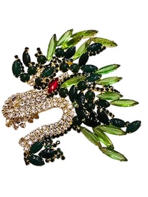 HUGE SPECTACULAR MOANS COUTURE DRAGON BROOCH