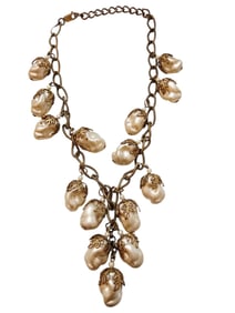 VINTAGE PEARL DANGLE NECKLACE