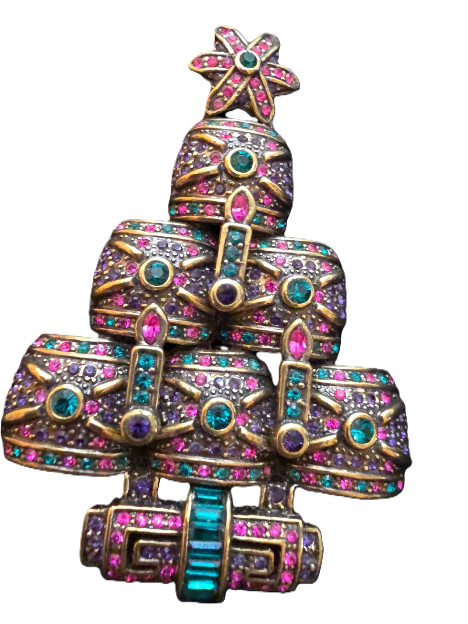 FABULOUS HEIDI DAUS RHINESTONE CHRISTMAS TREE BROOCH (1 of 7)