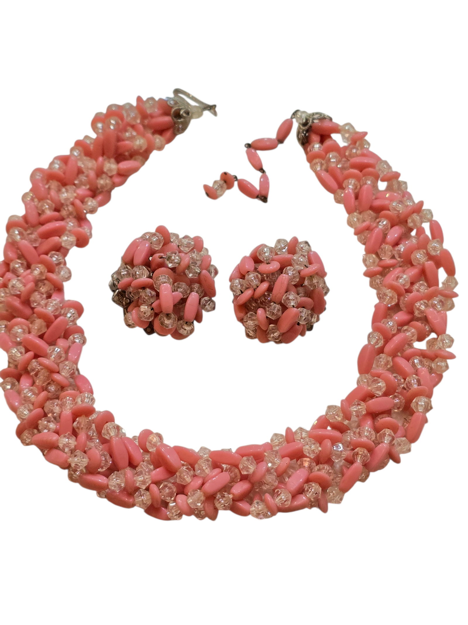 VINTAGE W. GERMANY GLASS NECKLACE SET (1 of 3)