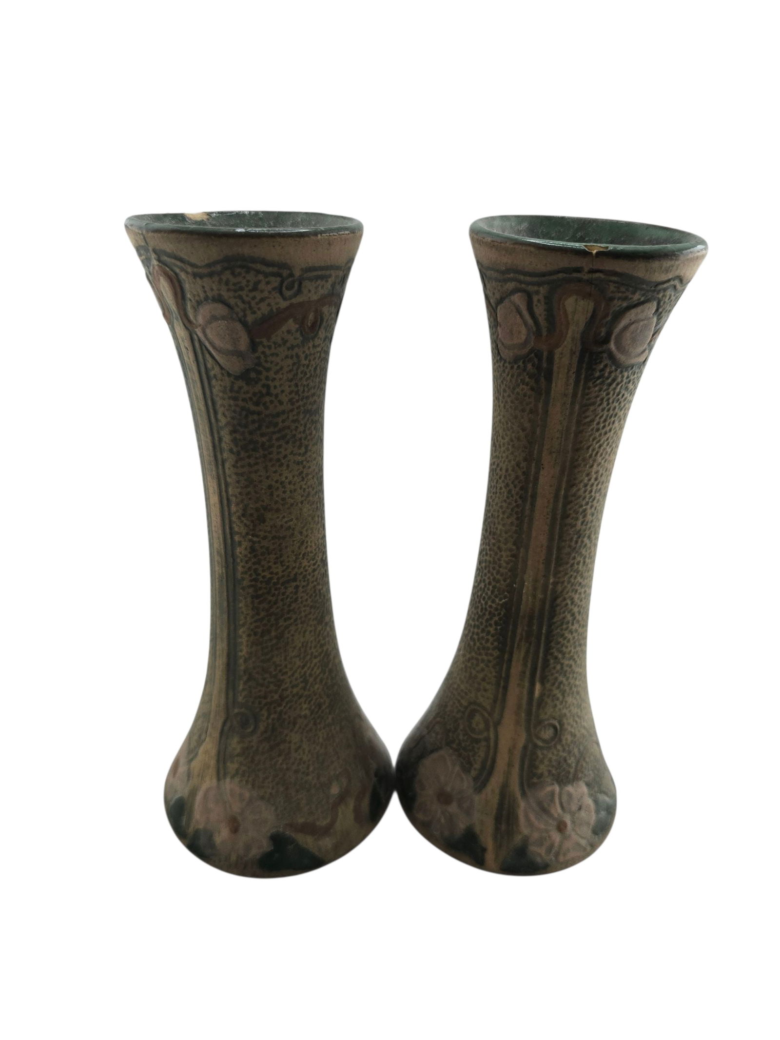 VINTAGE ROBINSON RANSBOTTOM LUXOR SMALL PAIR OF PORCELAIN BUD VASES (1 of 7)