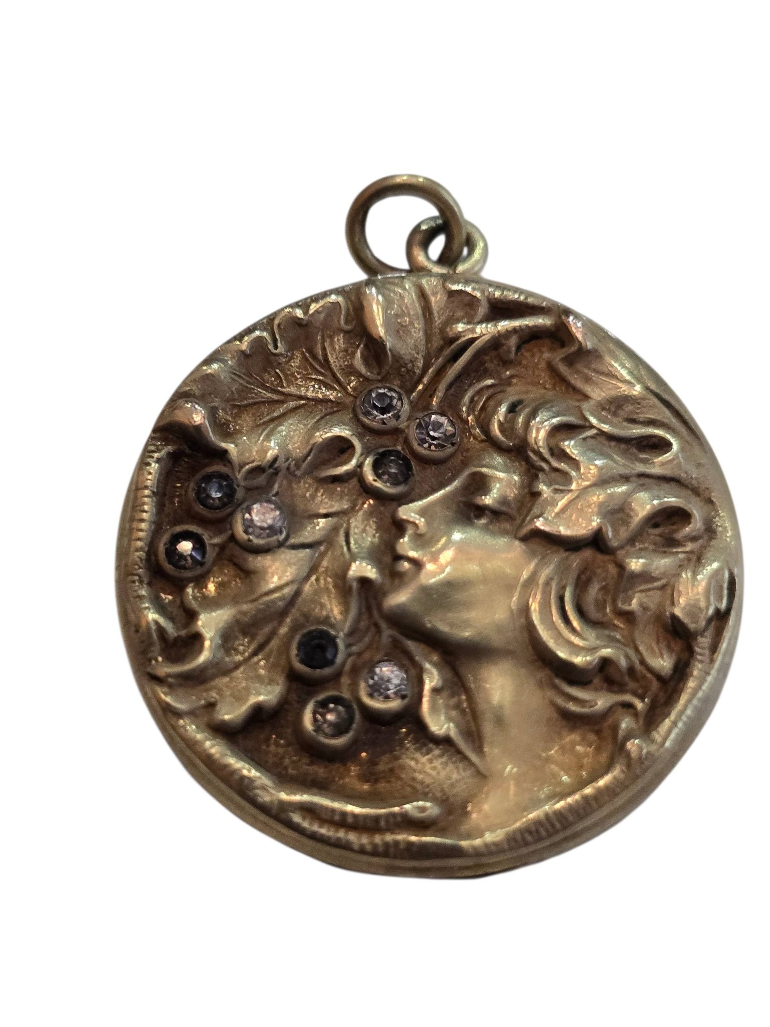 ART NOUVEAU BEAUTIFUL BRASS LOCKET (1 of 3)