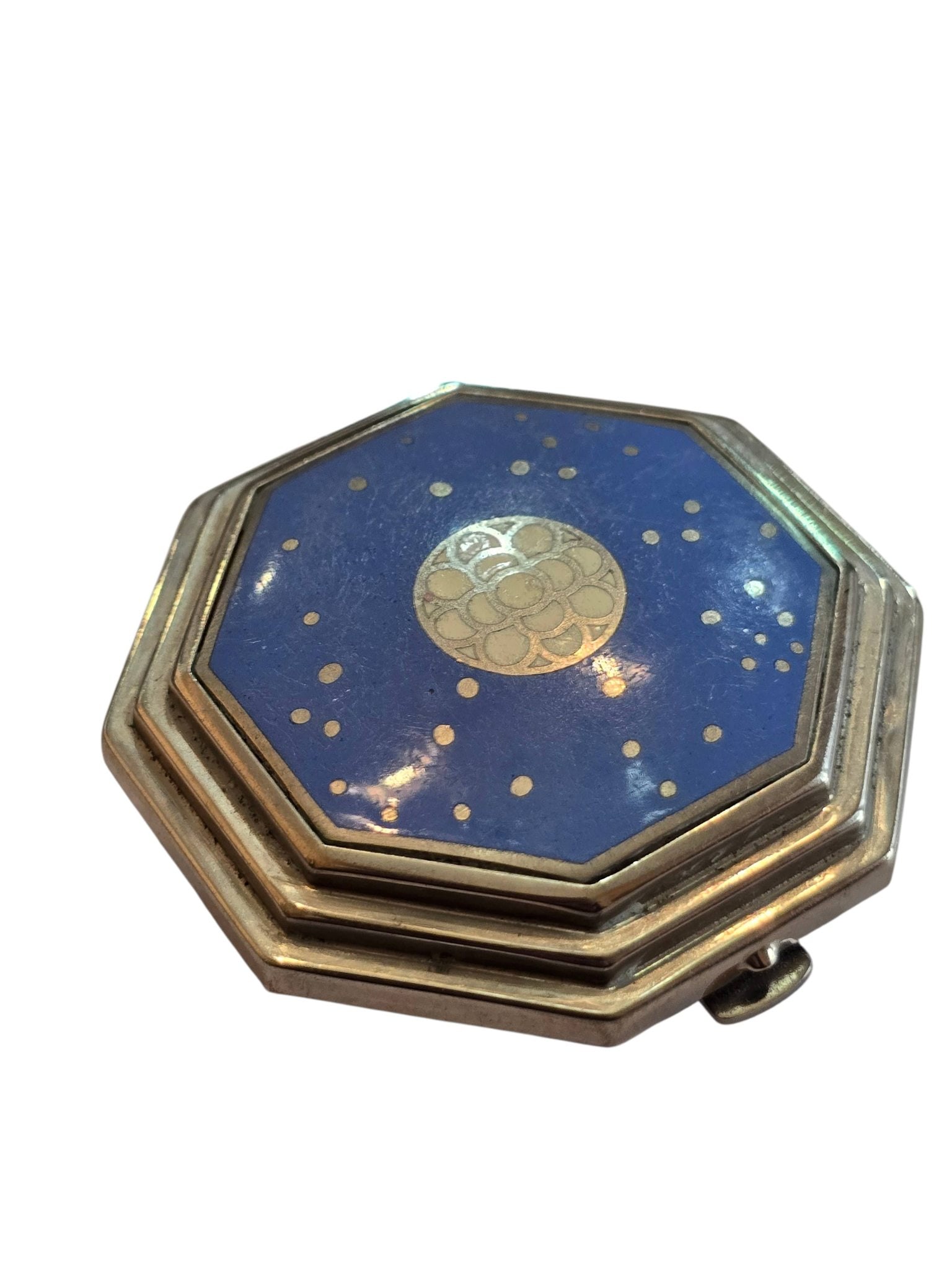 RICHARD HUDNUT ENAMEL ART DECO COMPACT (1 of 4)