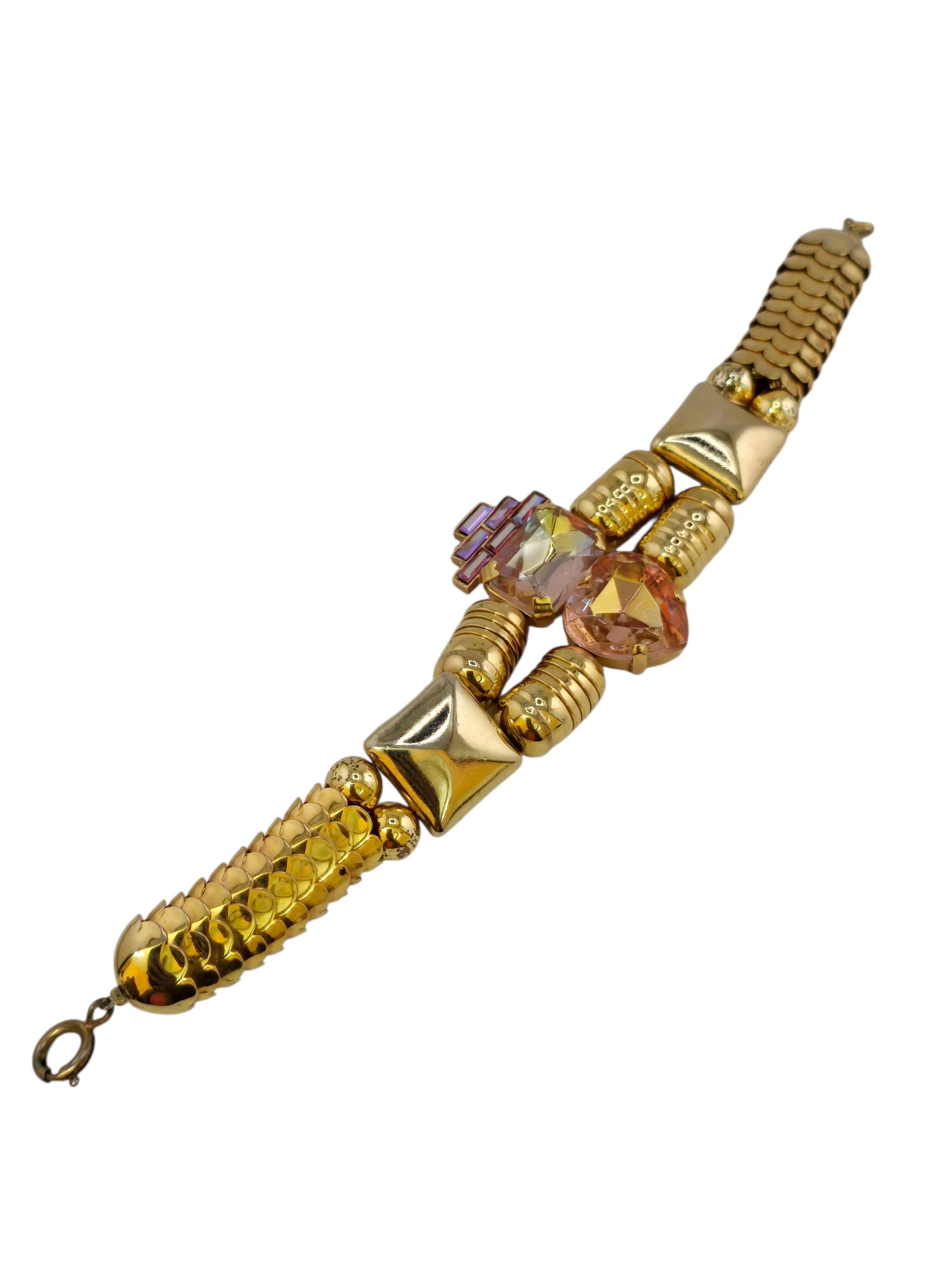 ZOE COSTE HARD-TO-FIND 80S RHINESTONE HEART BRACELET (1 of 6)