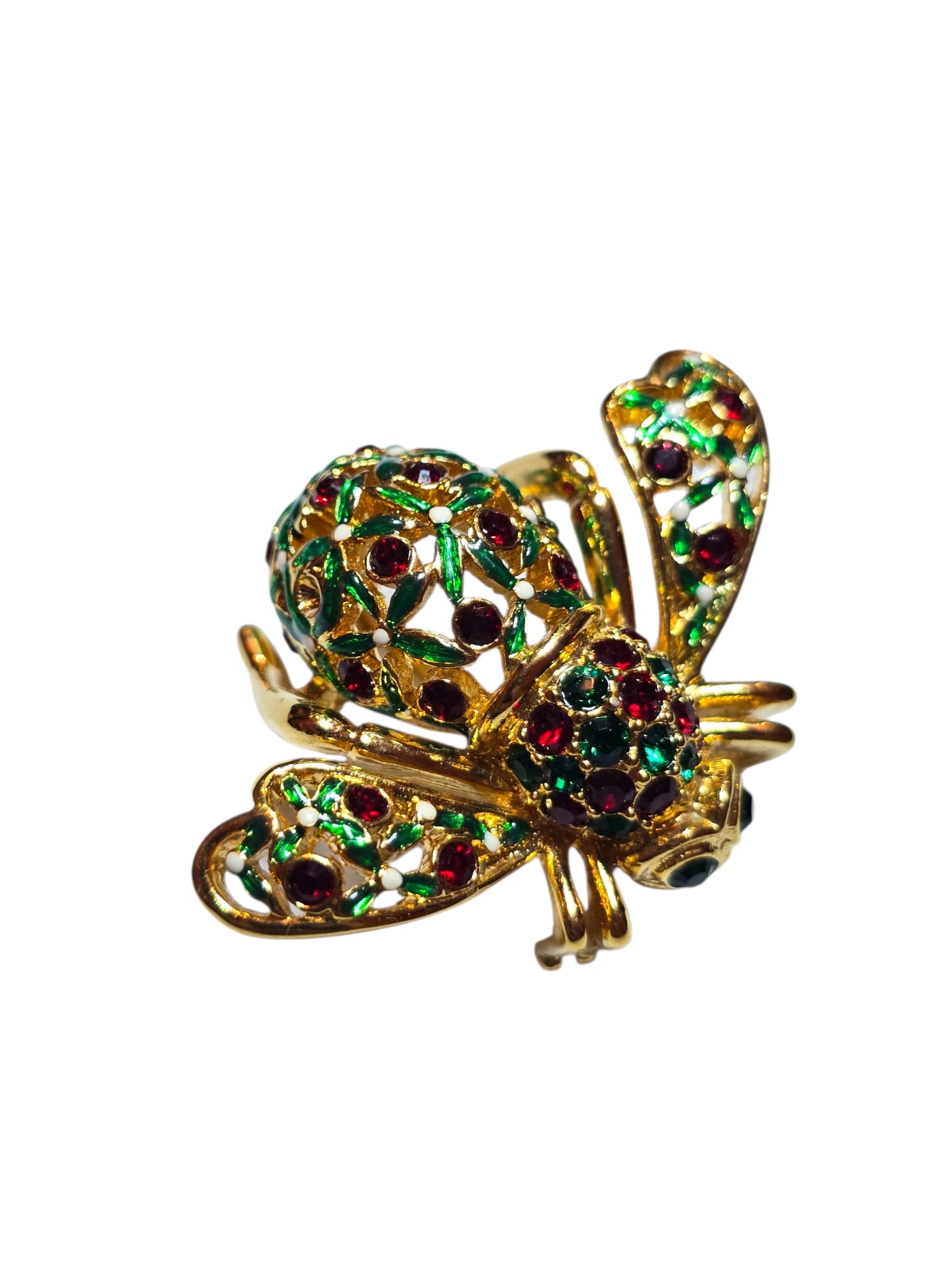 JOAN RIVER'S RHINESTONE BUMBLE BEE BUG BROOCH (1 of 3)