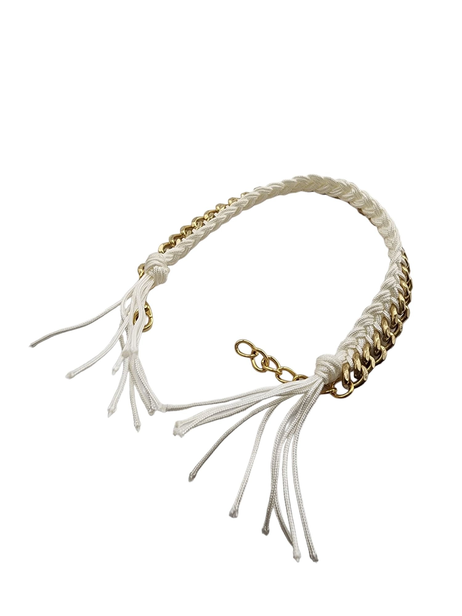 VINTAGE NOS FRIENDSHIP BRAIDED CHAIN BRACELET: Vintage NOS Friendship Braided Chain Bracelet. 7.5". Bee Charming