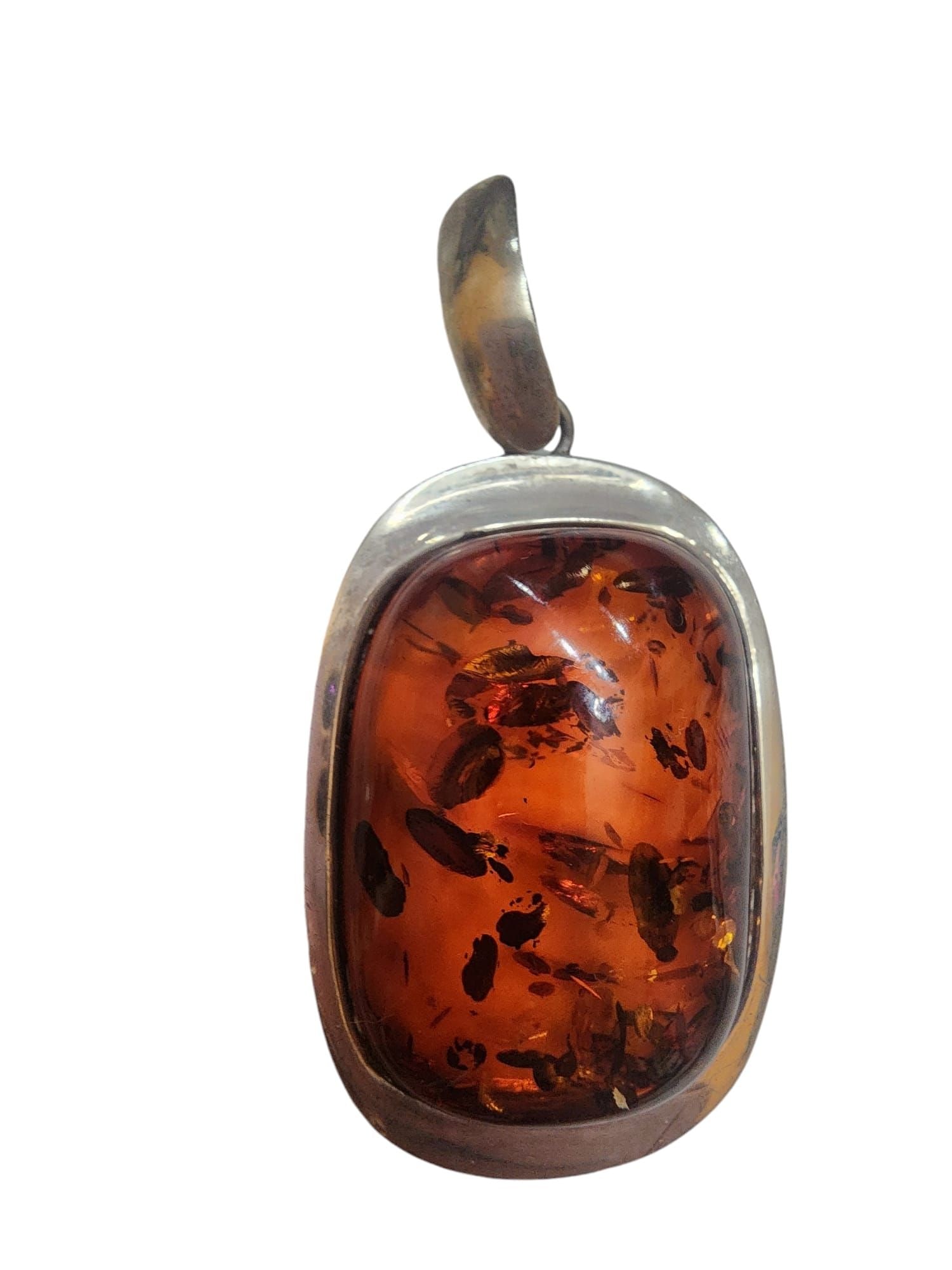 BEAUTIFUL STERLING AND BALTIC AMBER MCM PENDANT (1 of 3)