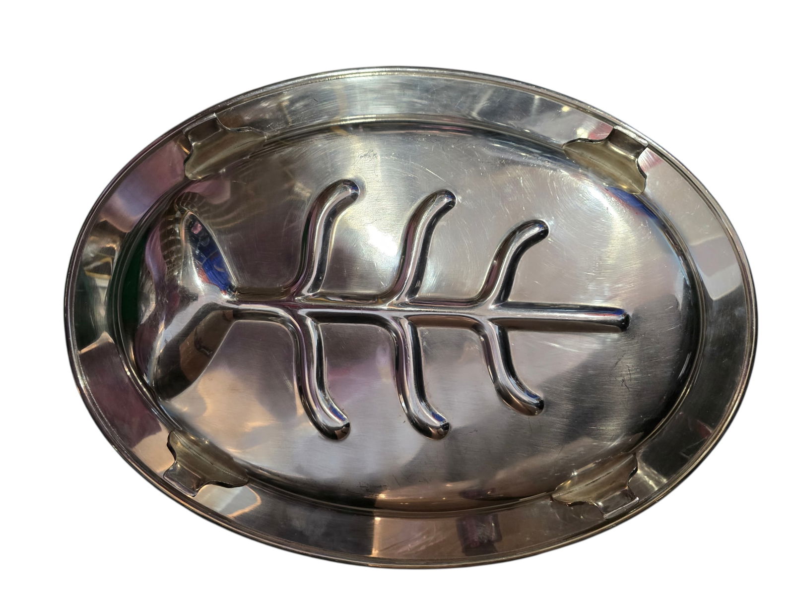 VINTAGE LARGE SILVERPLATE MEAT SERVING FOOTED HOST TRAY (1 of 3)