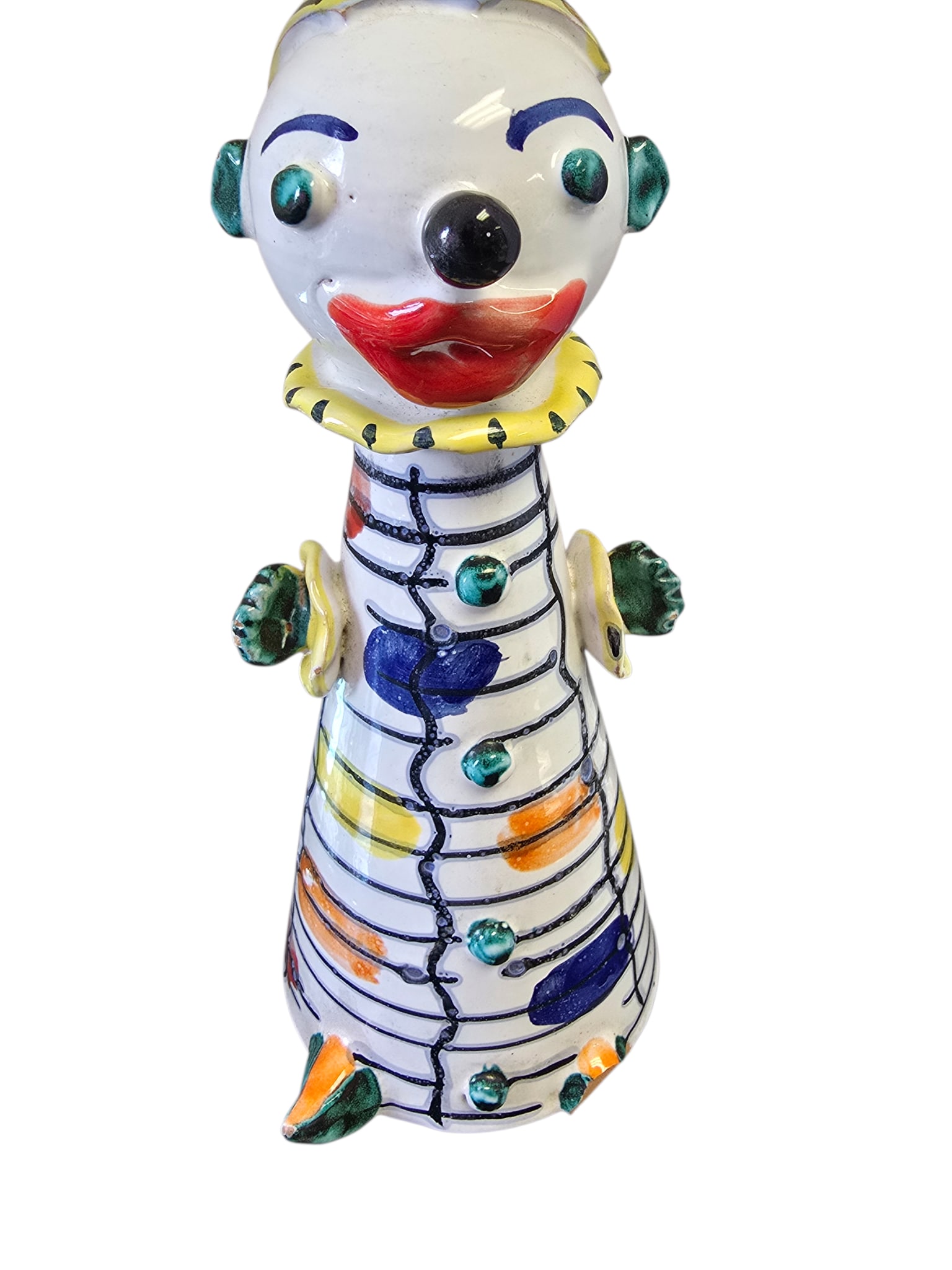 VINTAGE CERAMIC GLAZED CLOWN BANK (1 of 5)