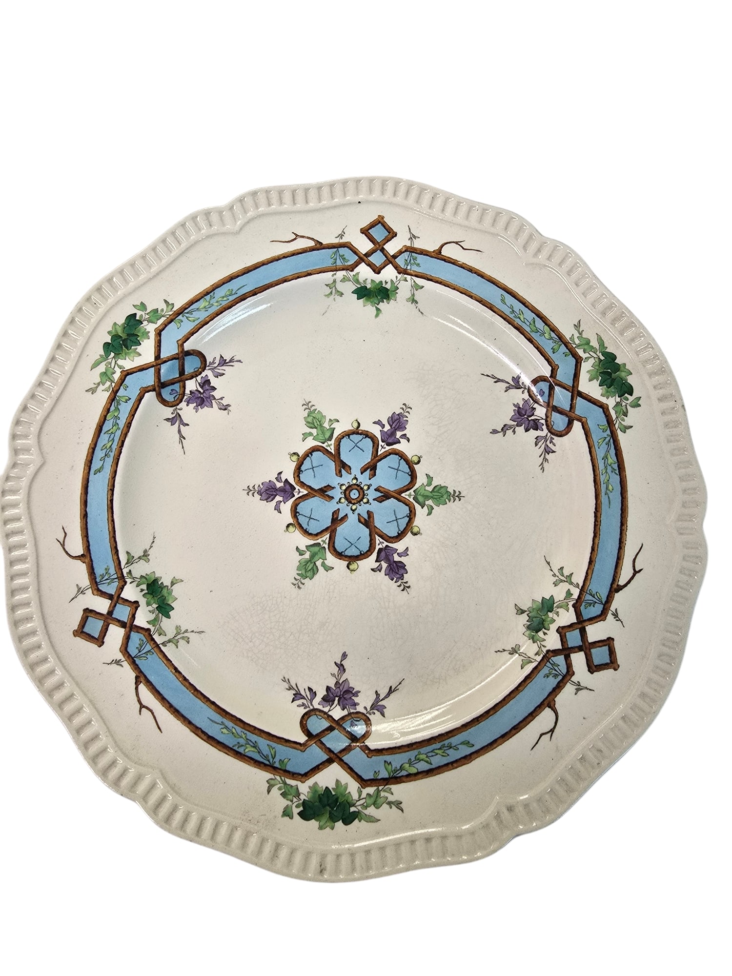 ANTIQUE DECORATIVE 10" PORCELAIN PLATE (1 of 4)