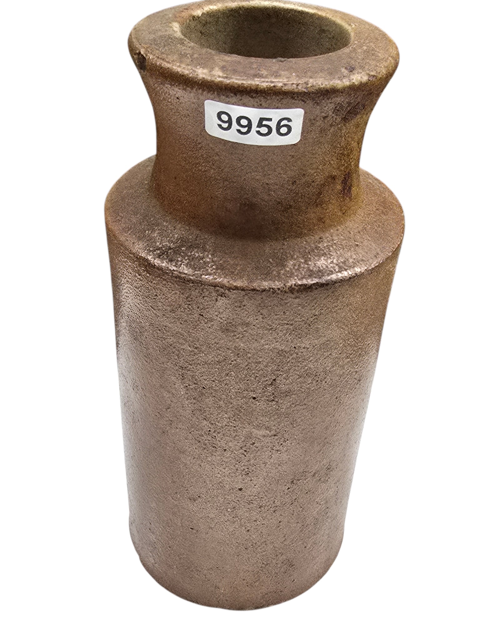 VINTAGE GLAZED POTTERY JAR/JUG: VINTAGE GLAZED POTTERY JAR/JUG. APPROX 7". NOT MARKED. MATTE FINISH.