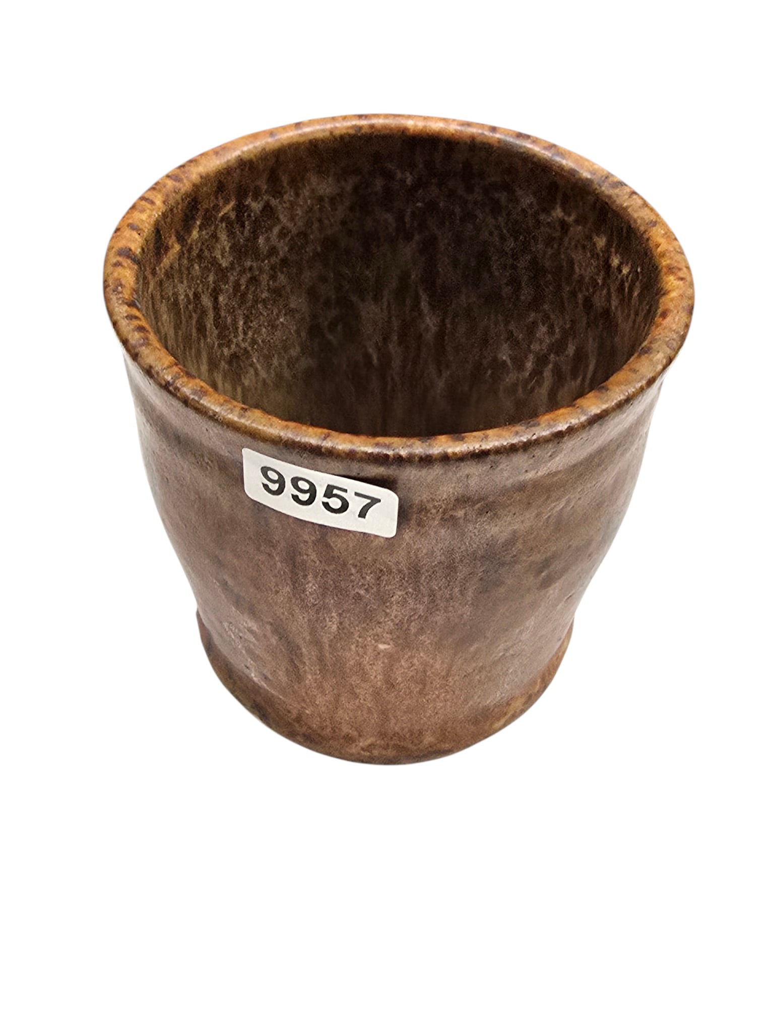 VINTAGE SIGNED JB? SMALL POTTERY VASE (1 of 4)