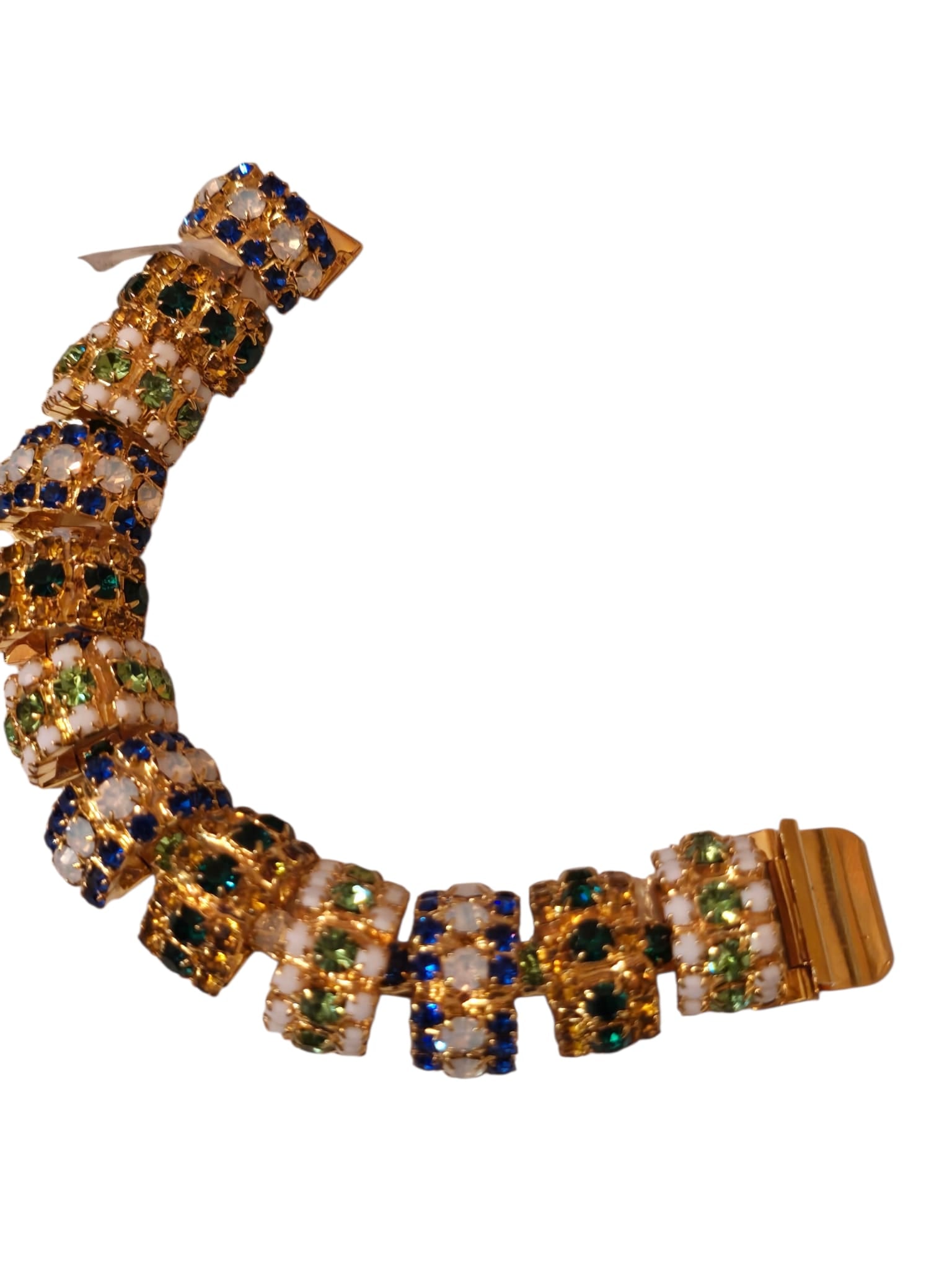 SIGNED MOANS COUTURE MINI CATERPILLAR RHINESTONE BRACELET (1 of 6)