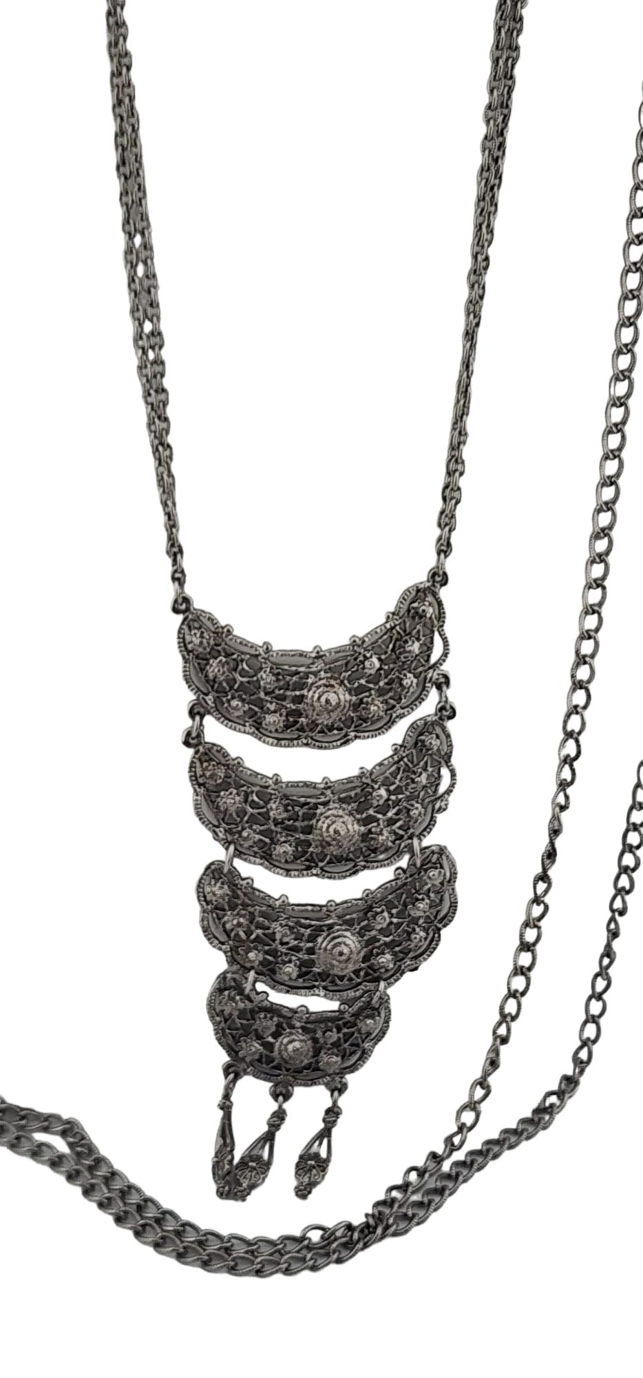 Vintage Goldette Style Multi Strand Statement Pendant Necklace (1 of 3)