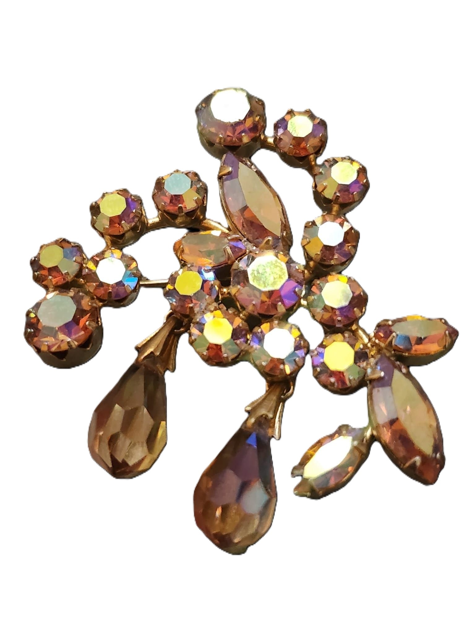 Vintage Impressive AB Rhinestone and Crystal Kramer Brooch (1 of 7)