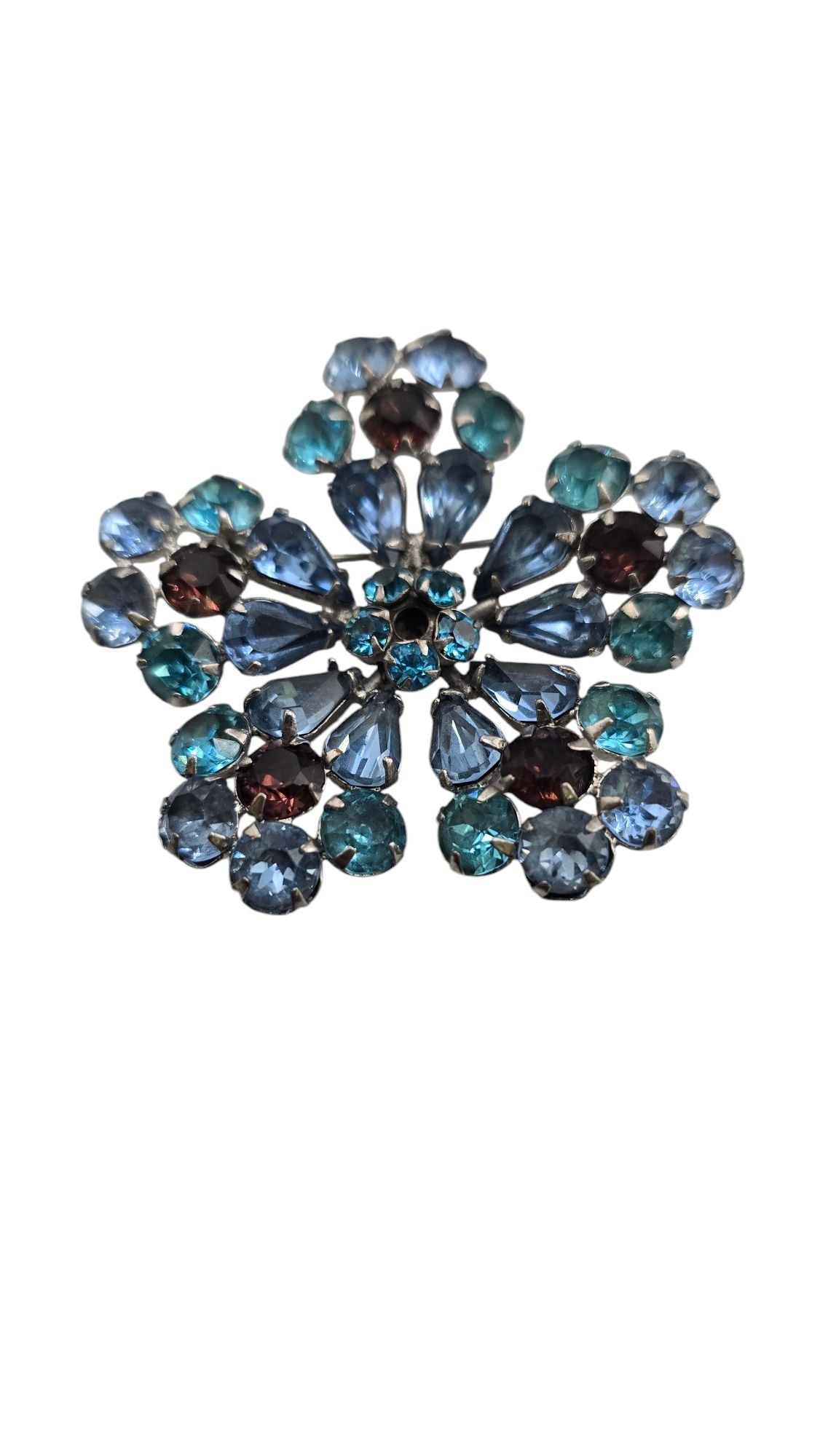 Beautiful Kramer Ny Blue And Purple Flower Brooch (1 of 3)