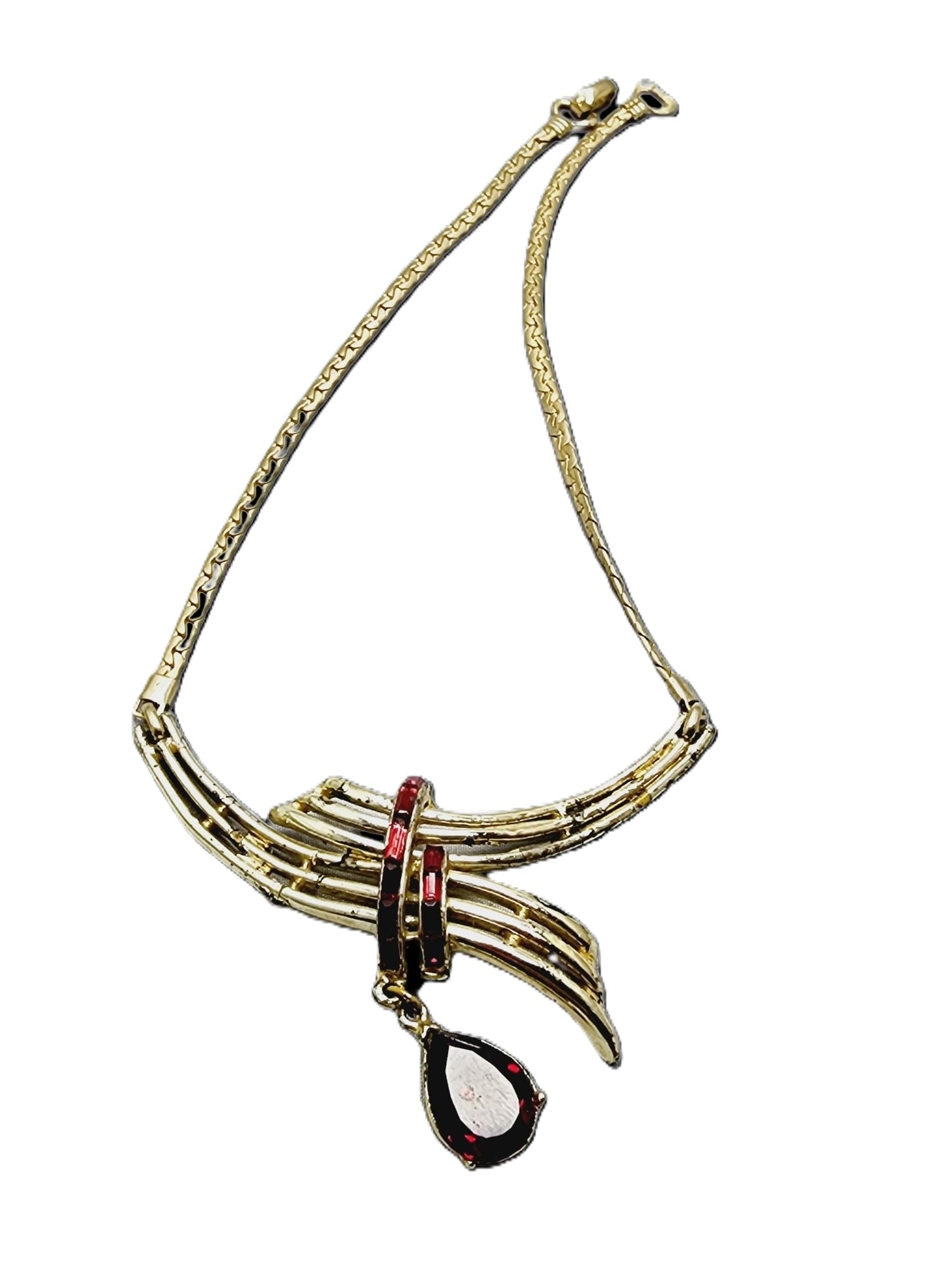 Vintage Signed Coro Teardrop Necklace (1 of 6)