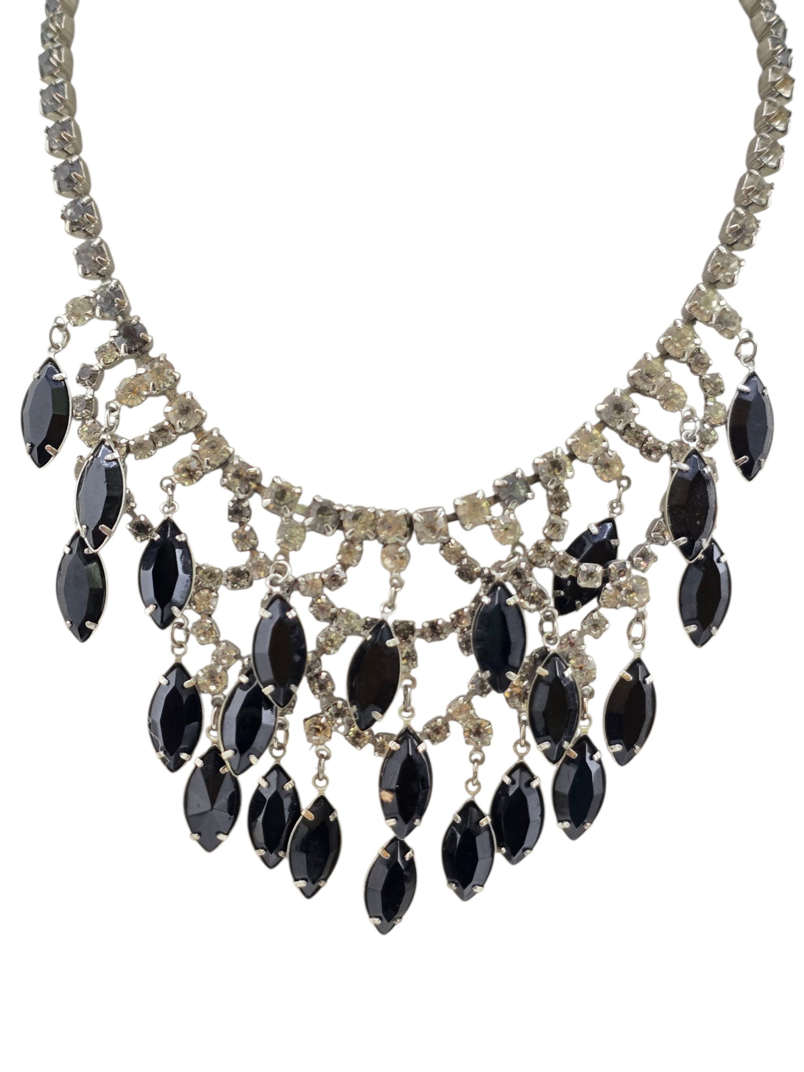 Vintage Juliana Rhinestone Waterfall Bib Necklace (1 of 4)
