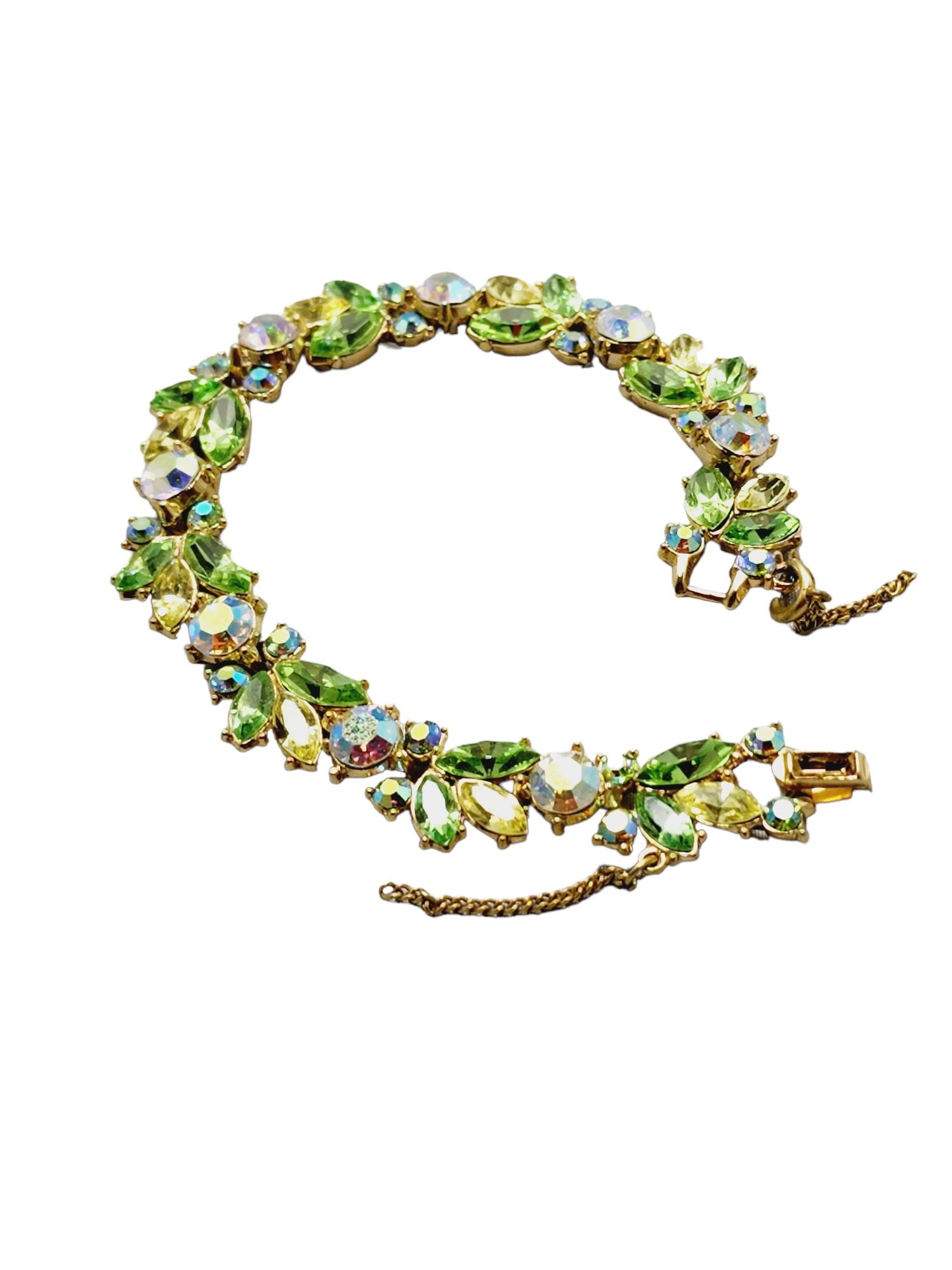 Vintage Signed Trifari Rhinestone Bracelet (1 of 5)
