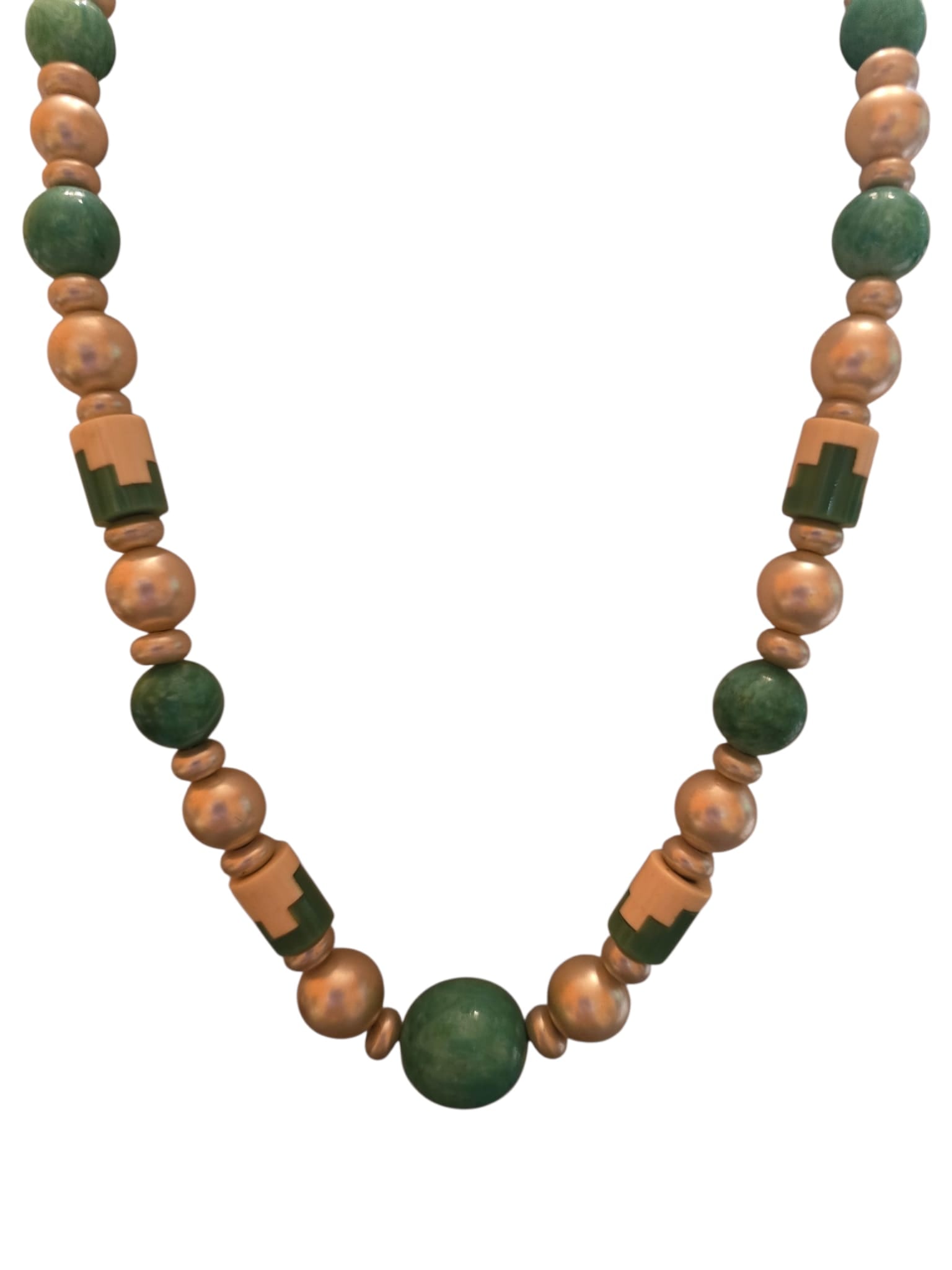 1920/30s Art Deco Louis Rousealaut Glass And Stepped/Puzzled Galith French Necklace (1 of 4)