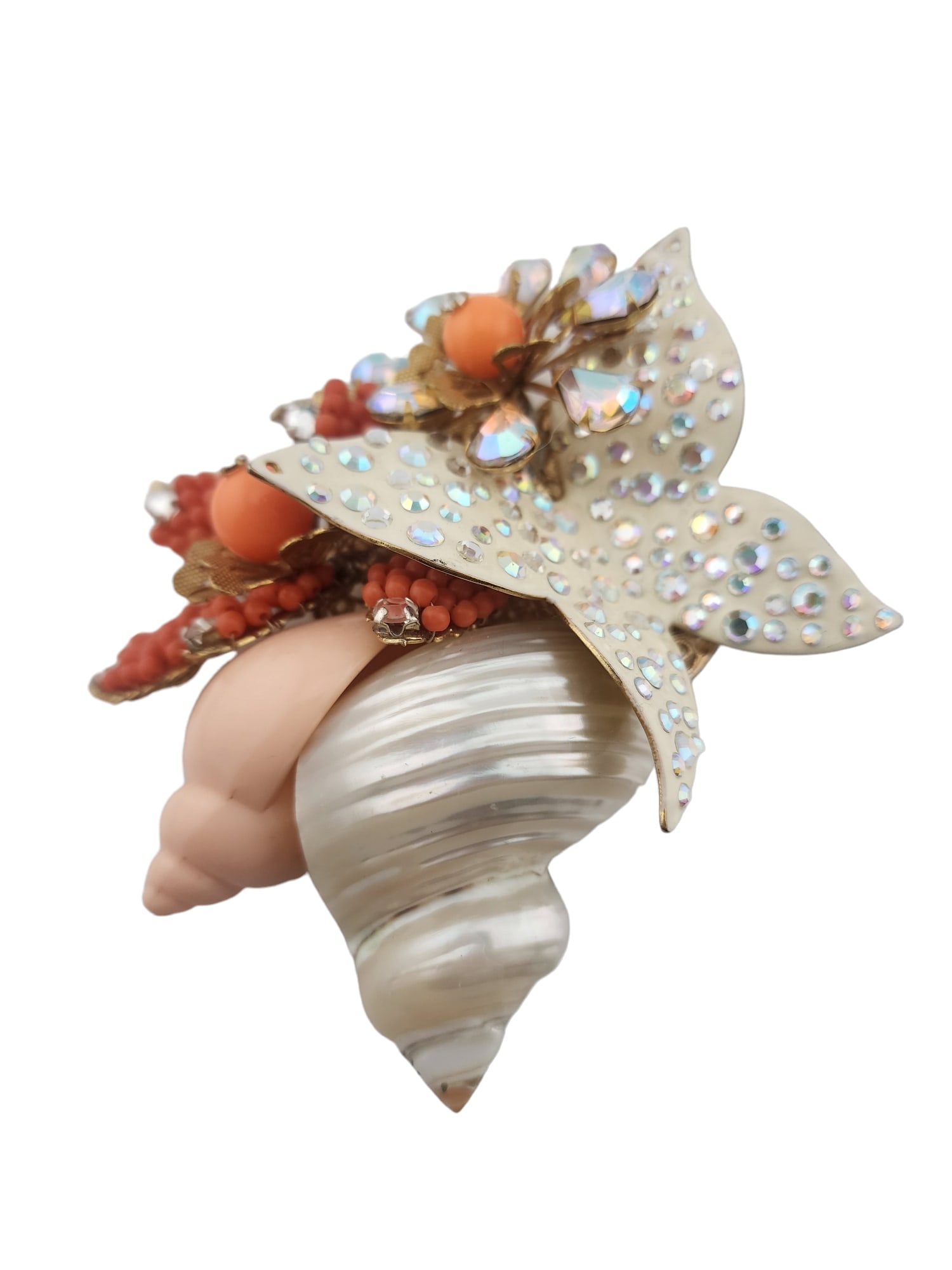 Vintage Signed Lawrence Vrba Shell Brooch (1 of 6)