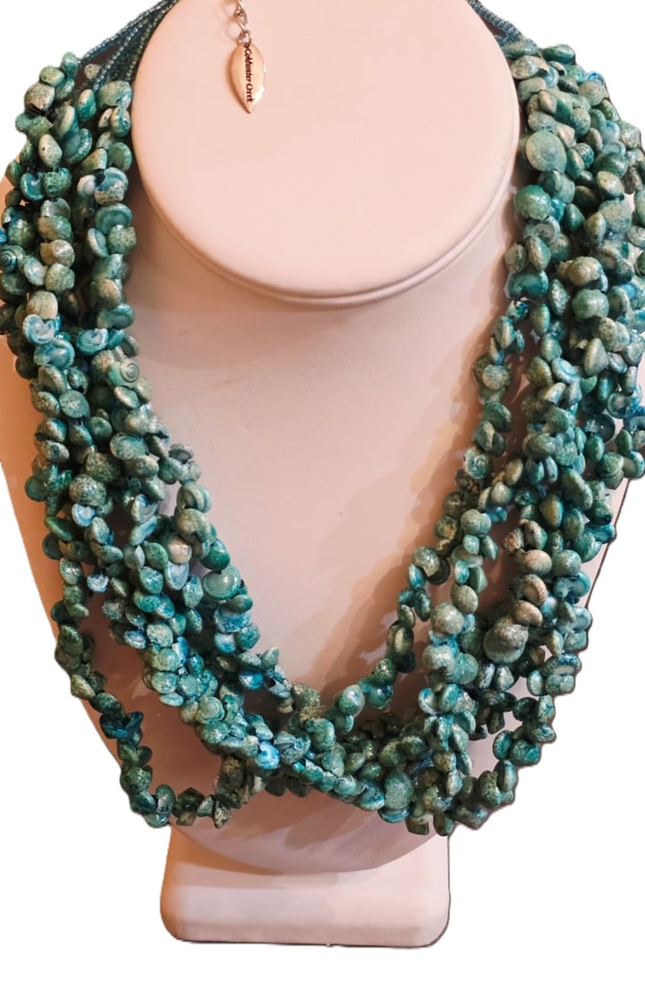 Z2 Vintage Multi Strand Faux Turq Coldwater Creek Signed Necklace (1 of 3)