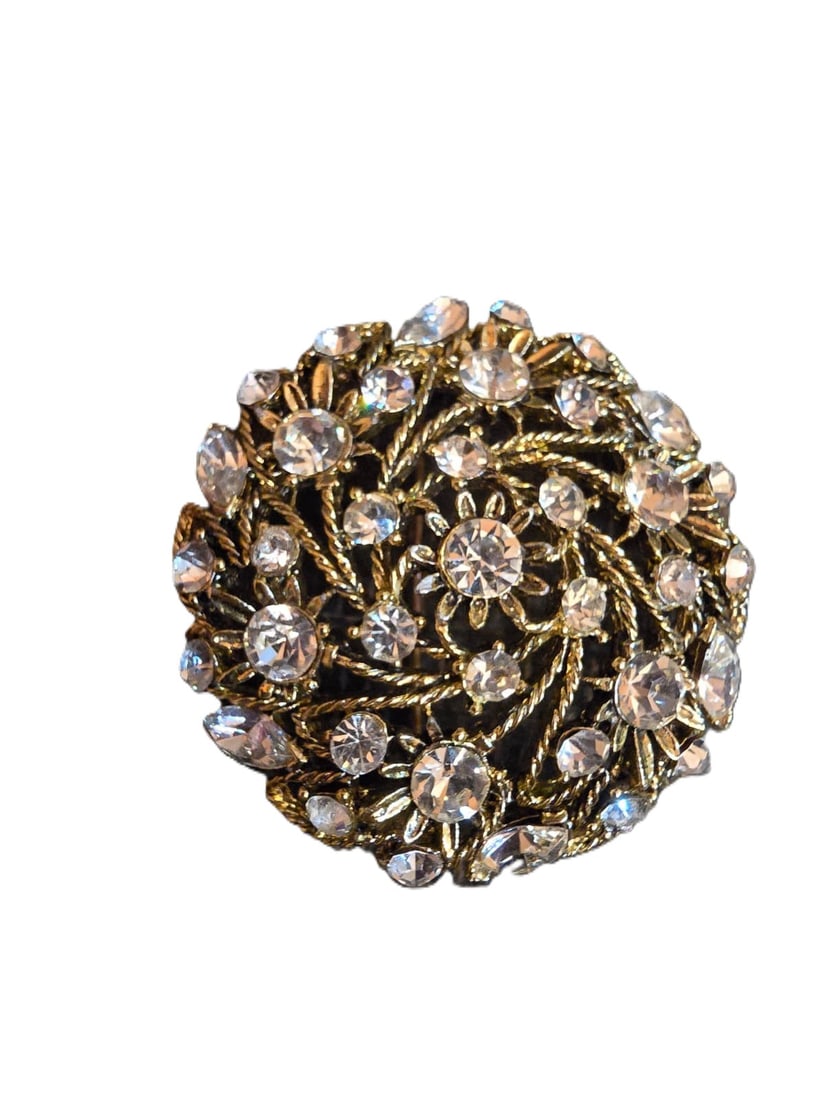 Z60 Vintage Rhinestone Brooch (1 of 3)