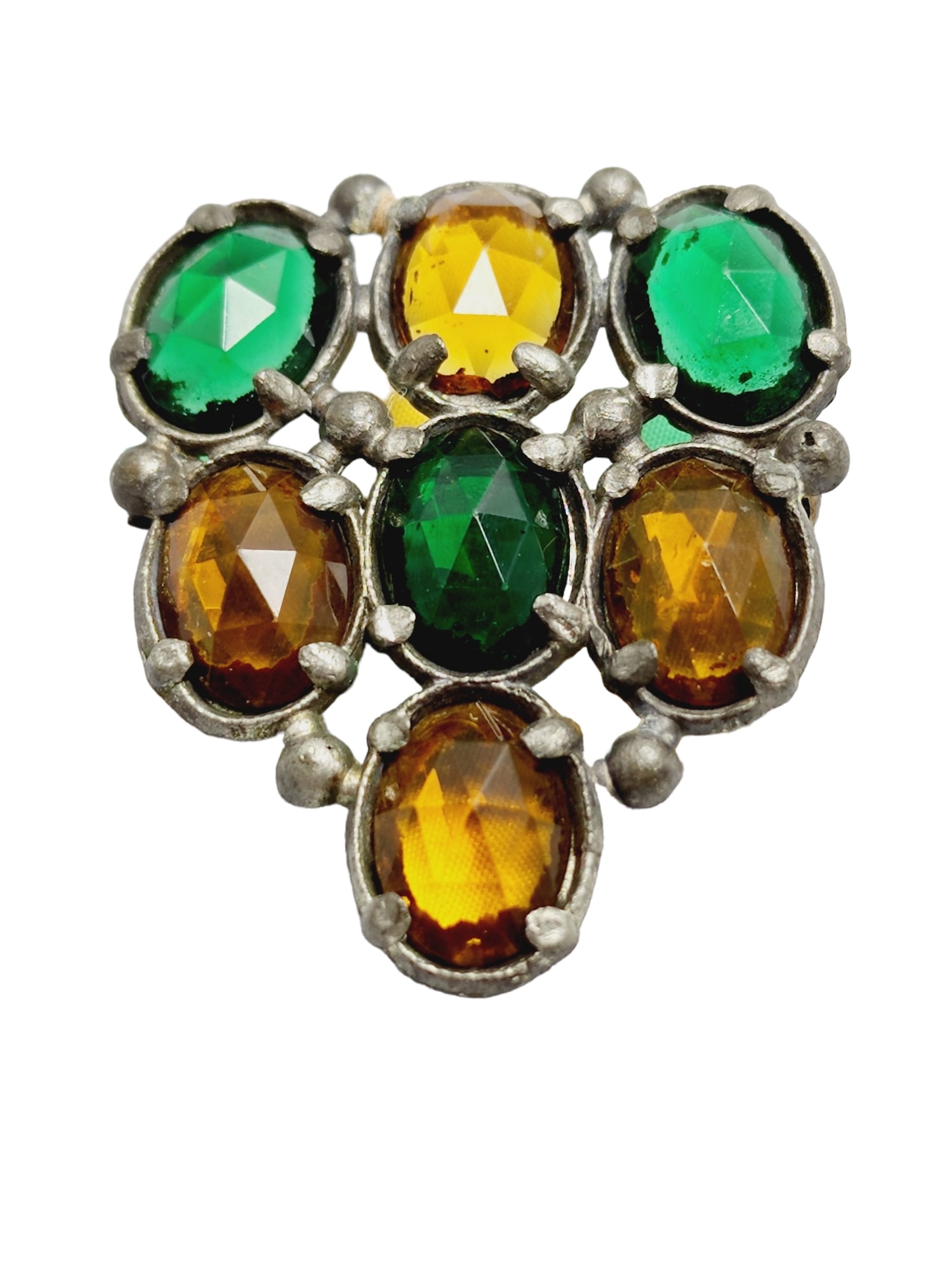 Antique Faceted Glass Brooch (A802) (1 of 4)