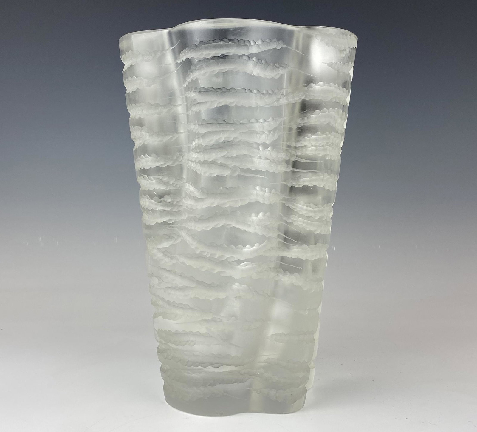 Lalique France Art Deco Frosted Crystal Epis Vase (1 of 7)