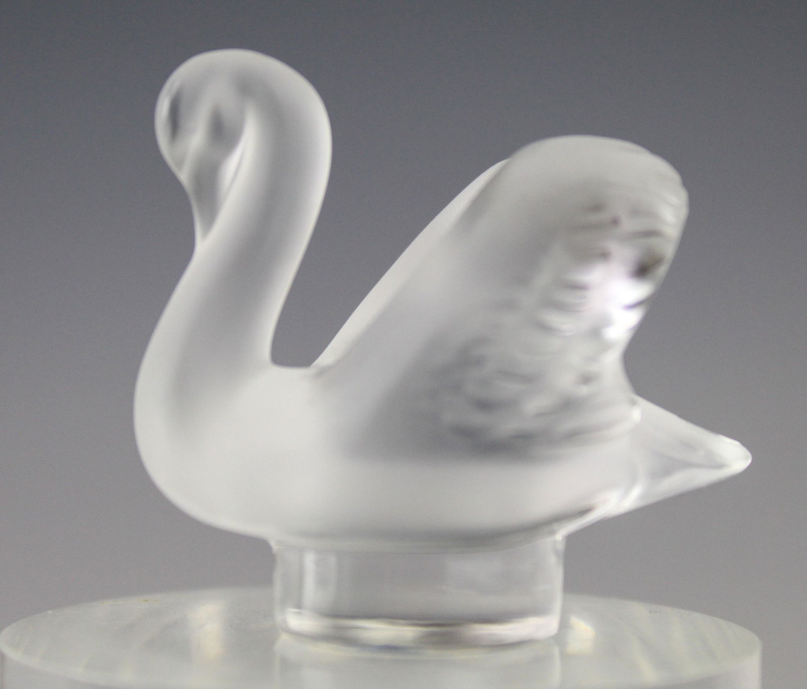 Lalique Art Deco Frosted Art Glass Swan Figurine (1 of 4)