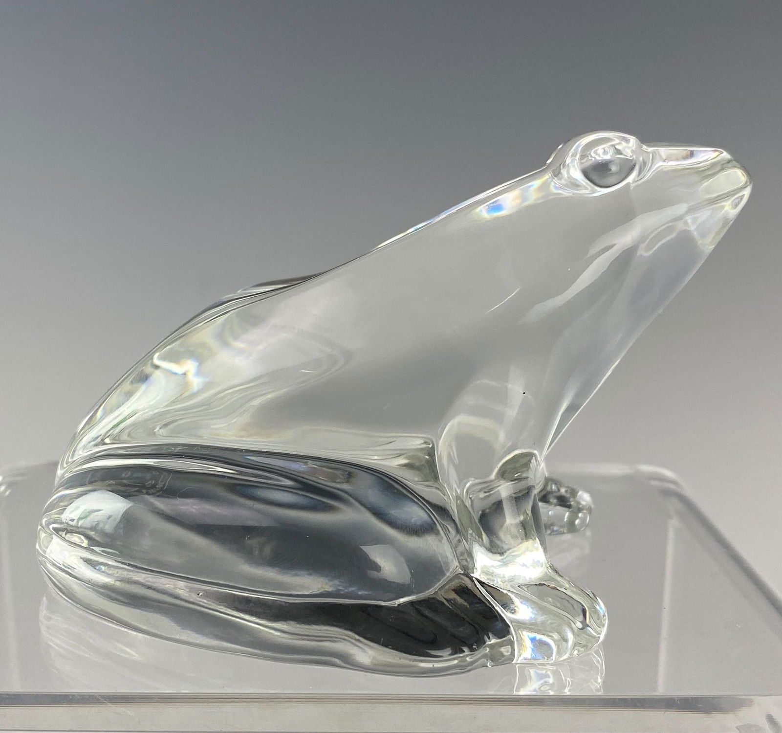 Baccarat French Art Glass Crystal Frog Paperweight (1 of 8)
