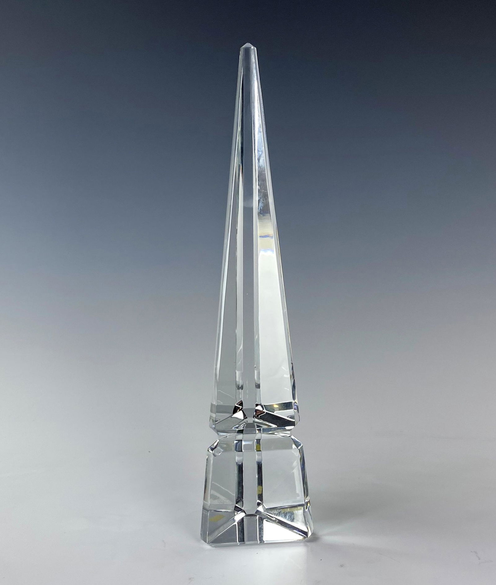 Baccarat French 15" Crystal Obelisk Desk Sculpture (1 of 6)