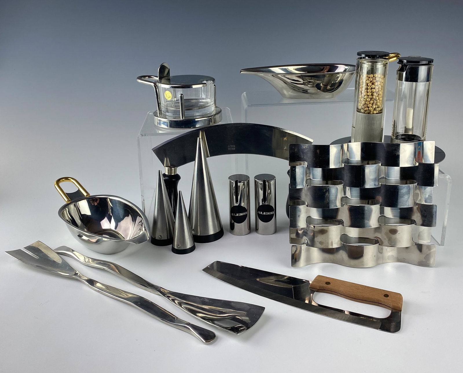 Mid Century Stainless Steel Server Item ESTATE LOT (1 of 12)