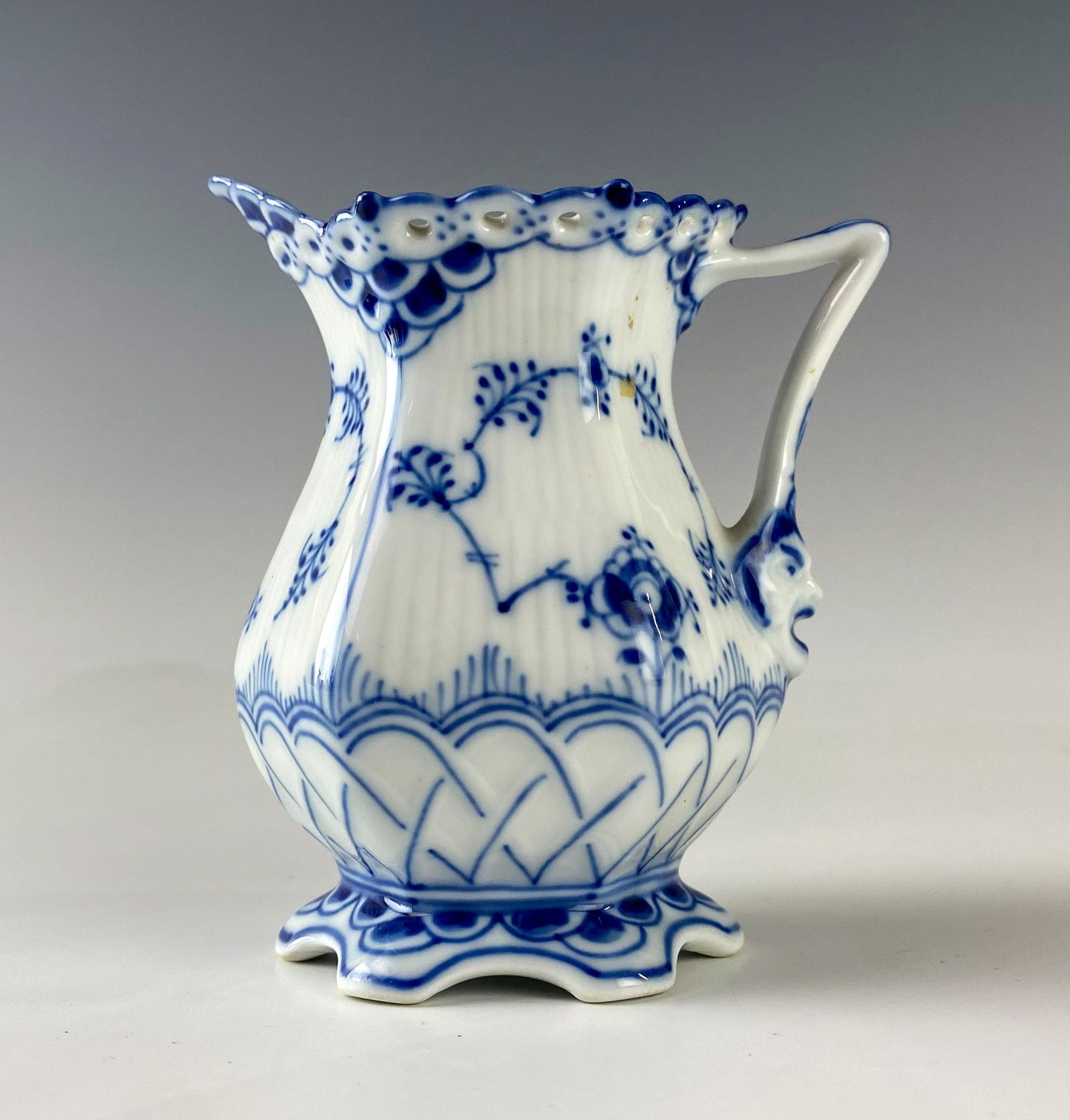 Royal Copenhagen Blue Fluted Full Lace Creamer Jug (1 of 5)