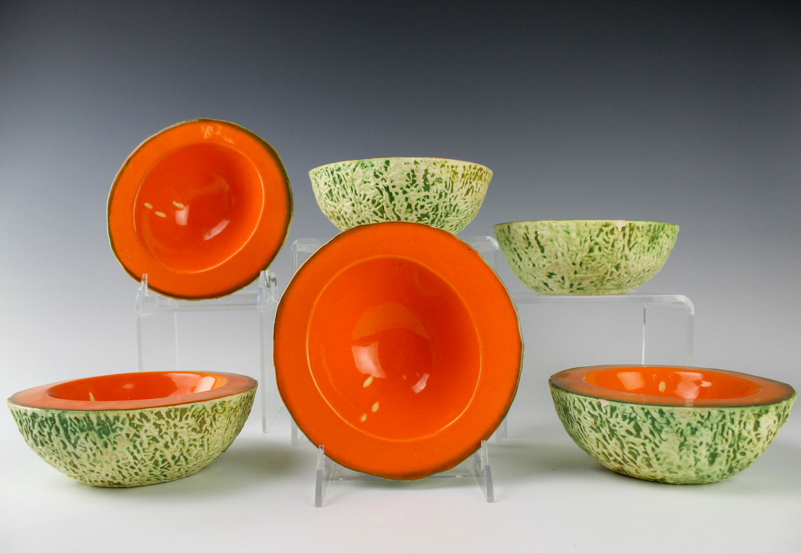 Ed Langbein Italian Mid Century Ceramic Melon Bowl (1 of 6)