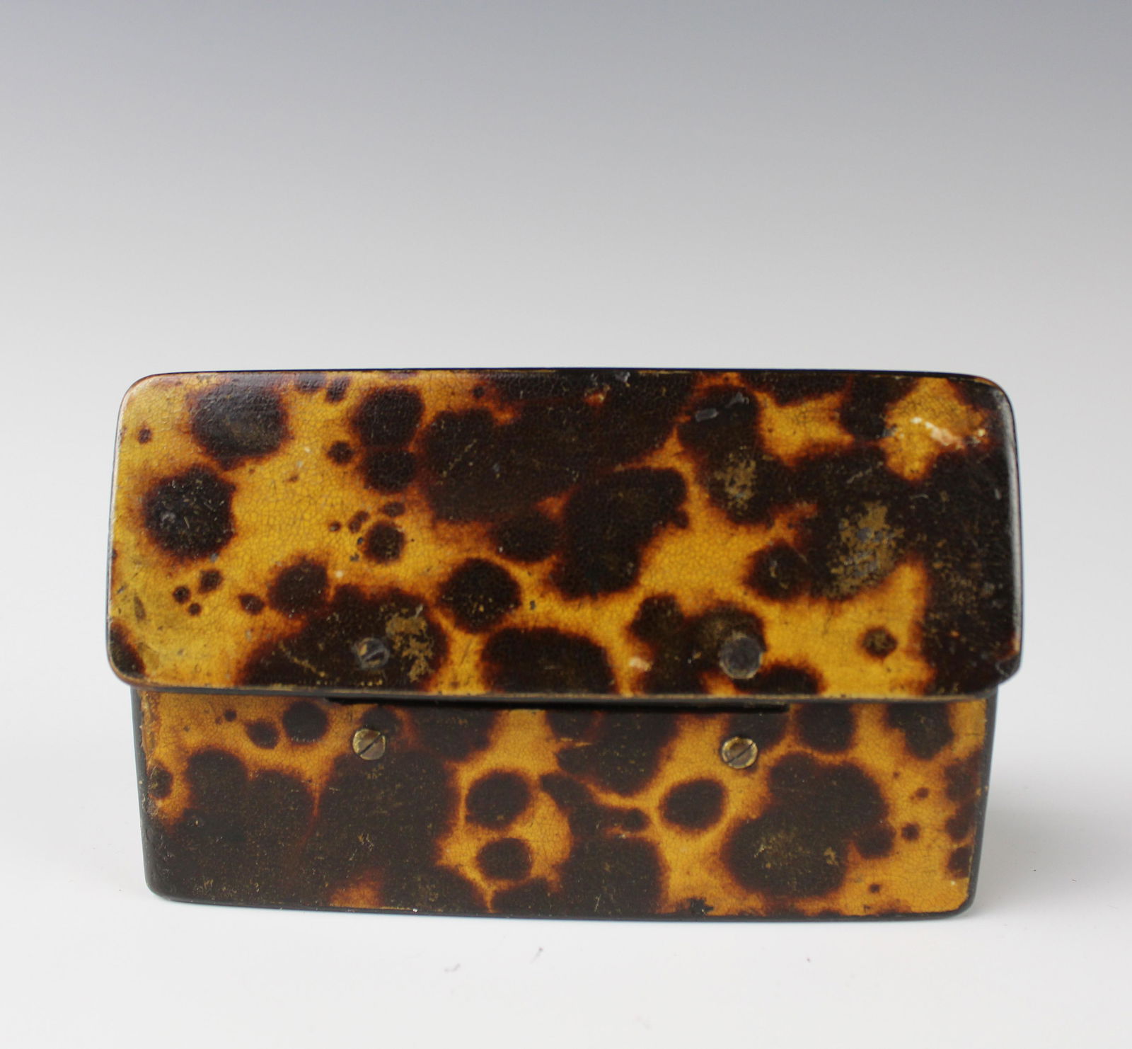 Burnt Wood Antique Lacquered Birds Eye Maple Box (1 of 5)