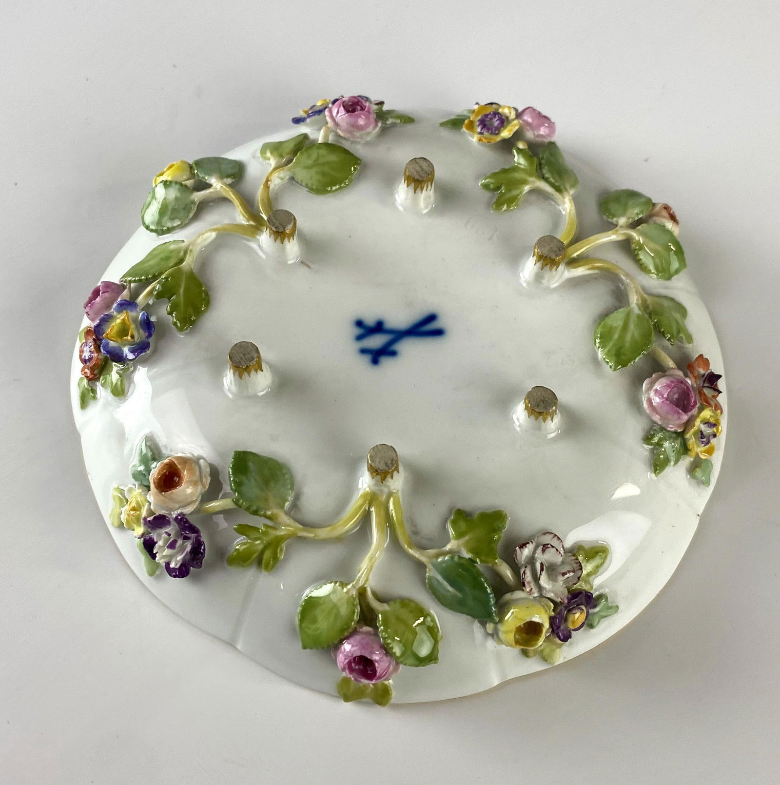 Meissen German Painted Porcelain Floral Ring Dish (1 of 7)