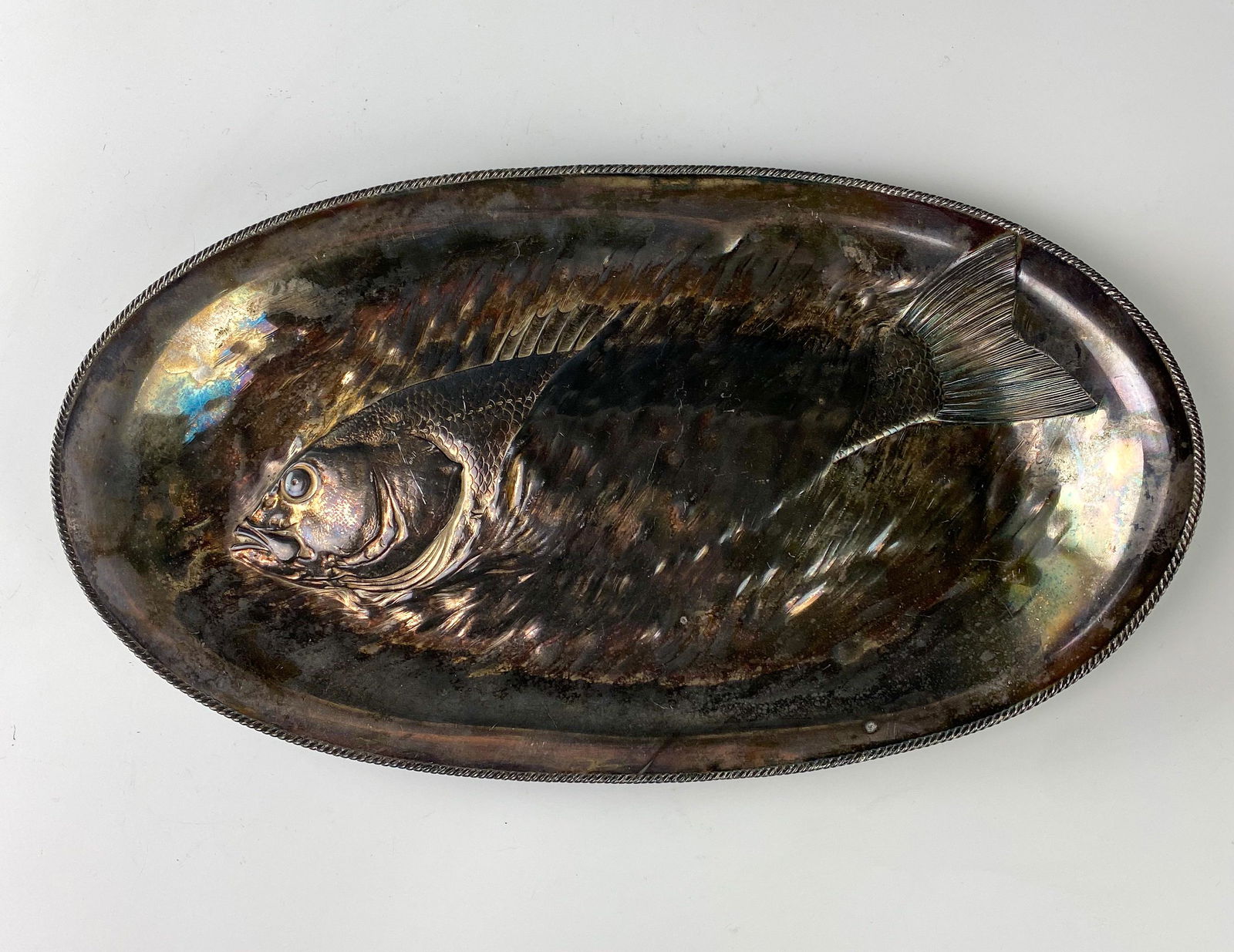 James Tufts Antique Silver Plate Fish Serving Tray (1 of 6)