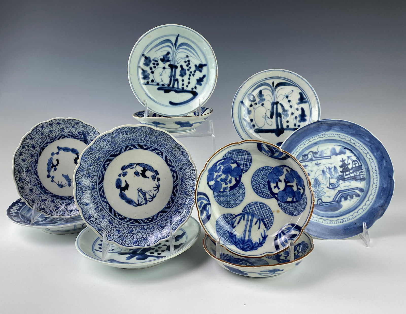 Chinese Antique Porcelain Plate ESTATE GROUP OF 10 (1 of 9)