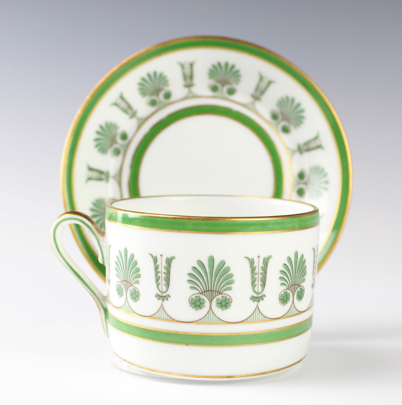 Richard Ginori Ercolano Green Tea Cup & Saucer Set (1 of 6)