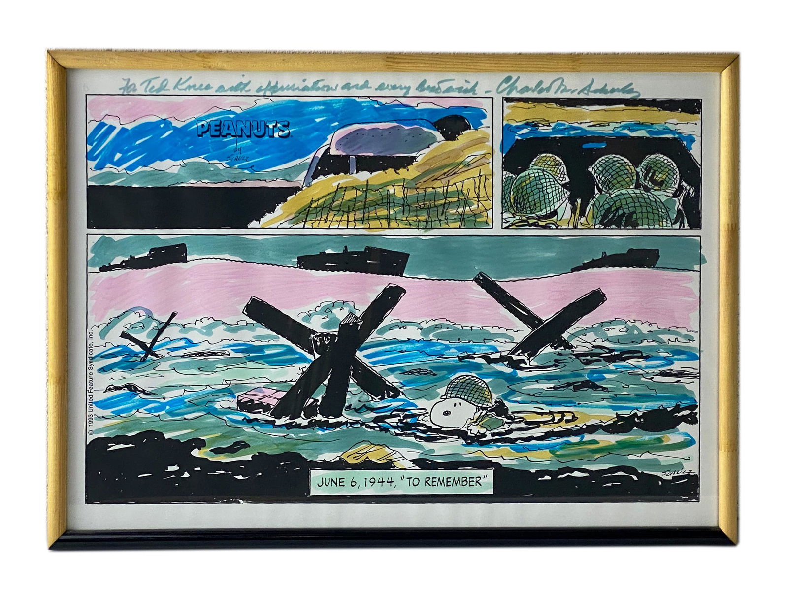 Charles M. Schulz AUTOGRAPHED Peanuts Snoopy Litho (1 of 7)