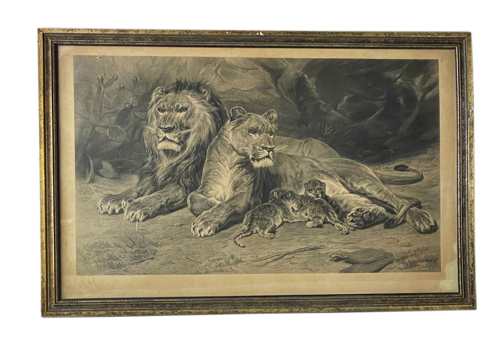 Rosa Bonheur 1822-1899 SIGNED Wildlife Lithograph (1 of 5)