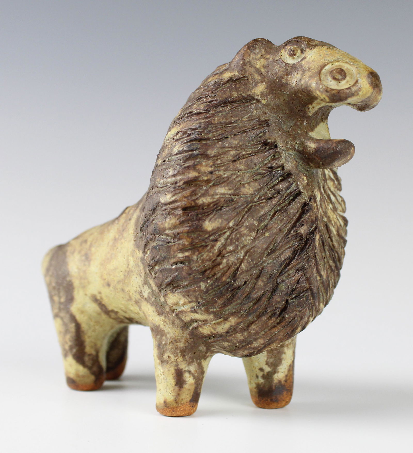 Naive Folk Art Studio Ceramic Pottery Lion Whistle (1 of 5)