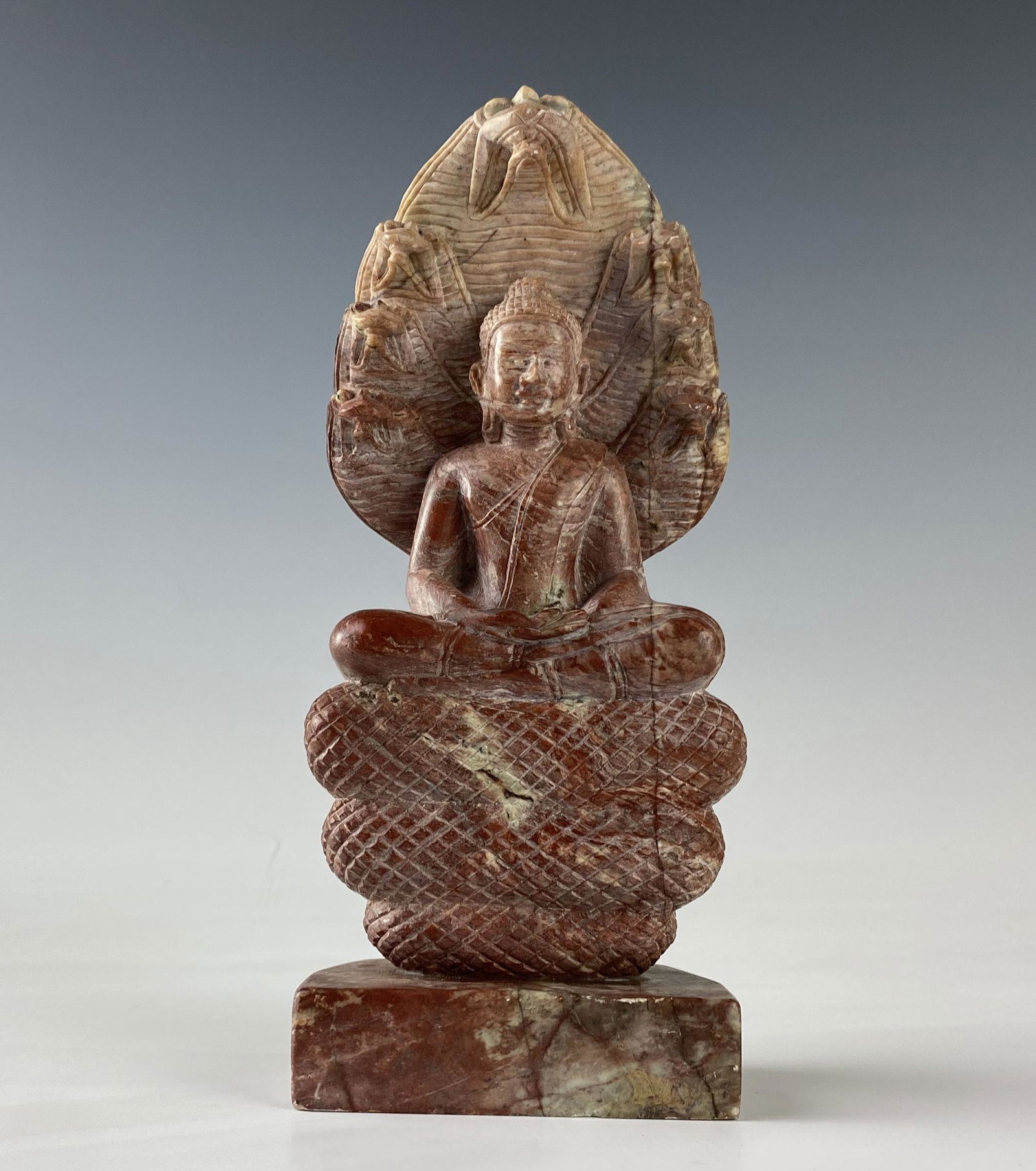 Indian Hindu God & Snakes Carved Marble Sculpture (1 of 6)