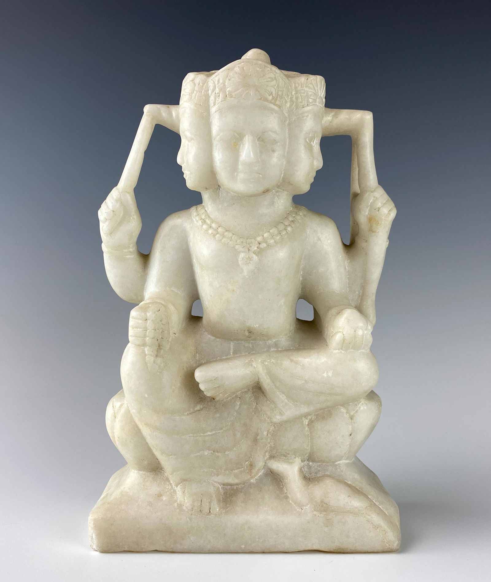 Early Hindu Indian Deity Carved Marble Sculpture (1 of 7)