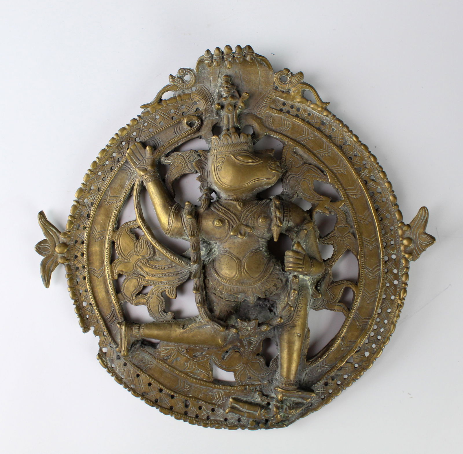Cast Bronze SE Asian Holy Deity God Wall Sculpture (1 of 5)