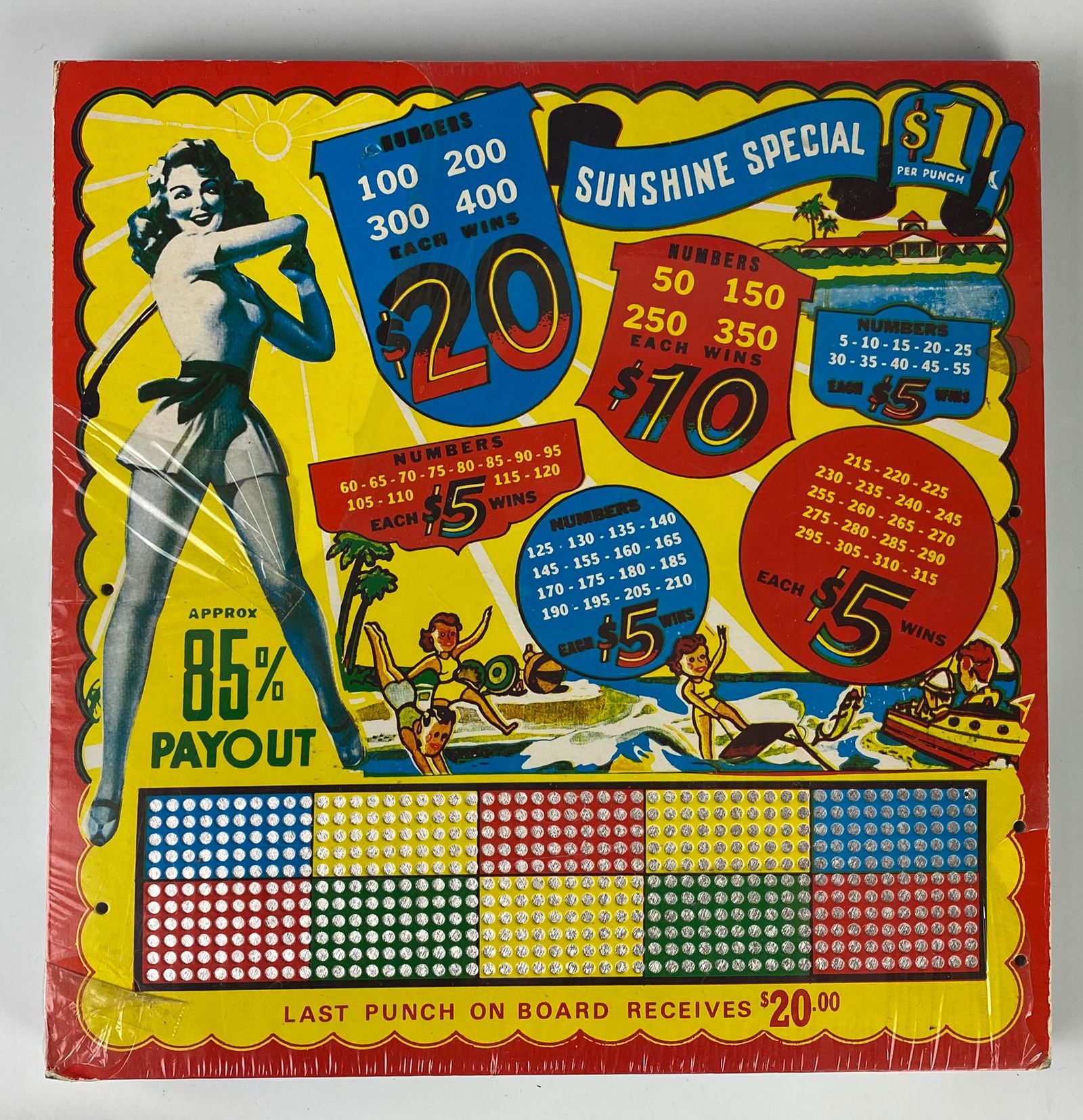 Sunshine Special Punch Board Trade Stimulator VTG (1 of 6)