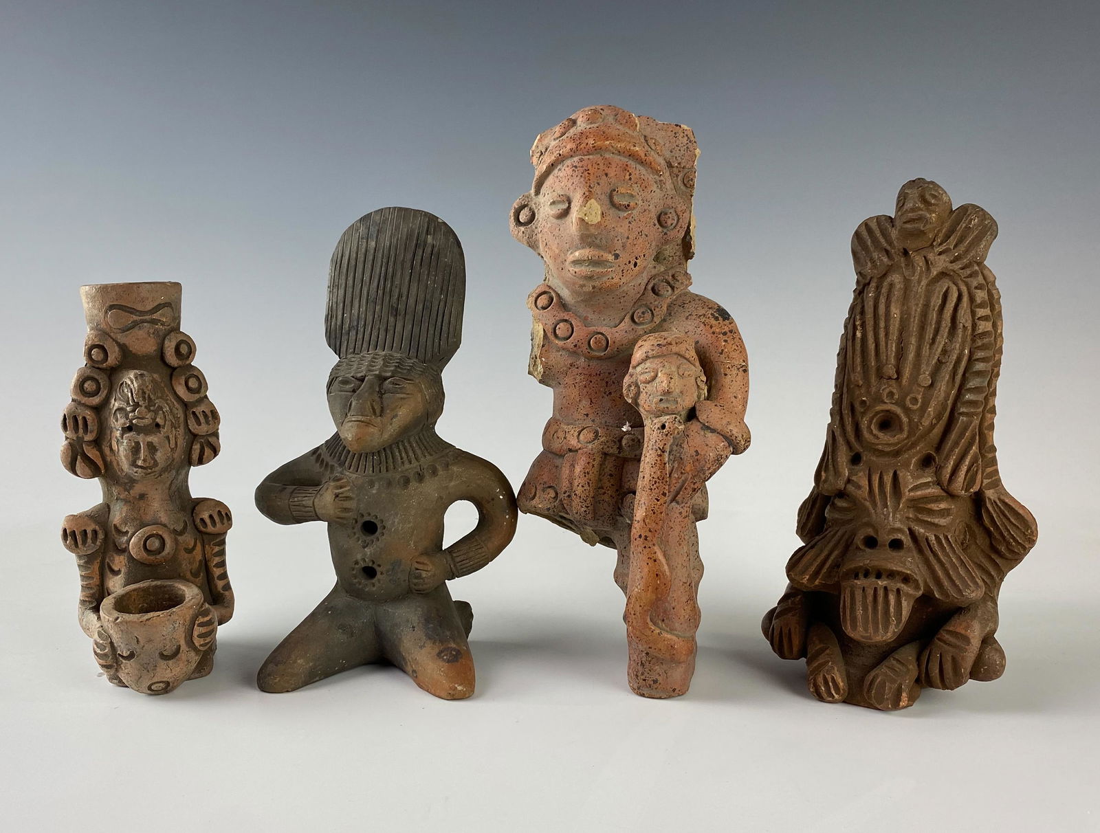 Pre Columbian Mayan Style Statues GROUP ESTATE LOT (1 of 7)