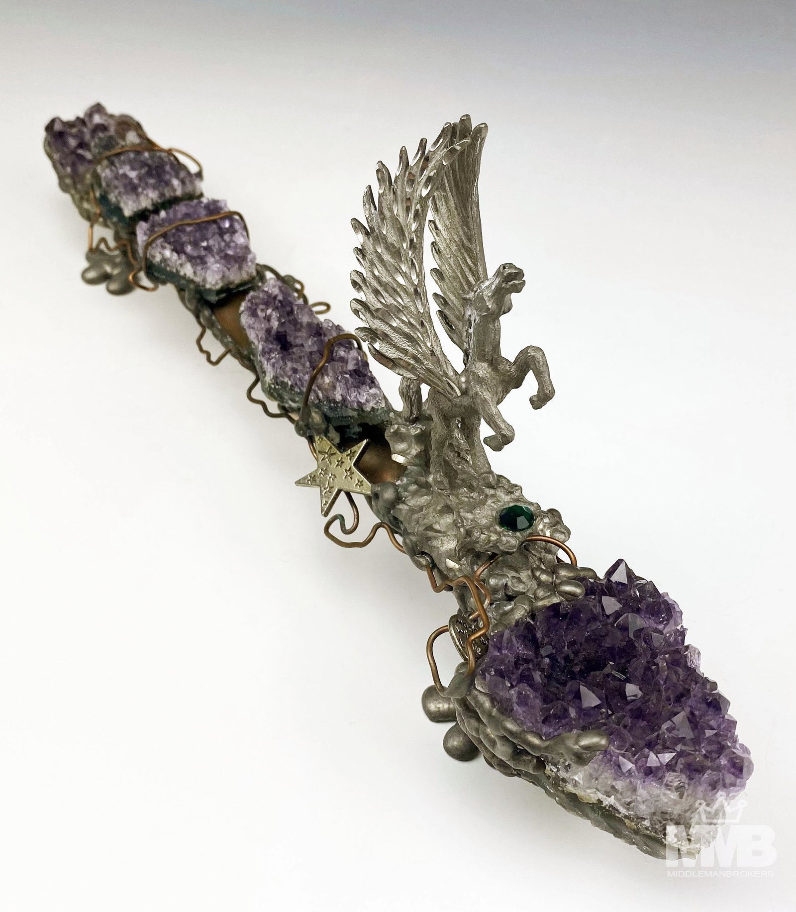 Pegasus Horse Amethyst Reiki Healing Scepter Wand (1 of 11)